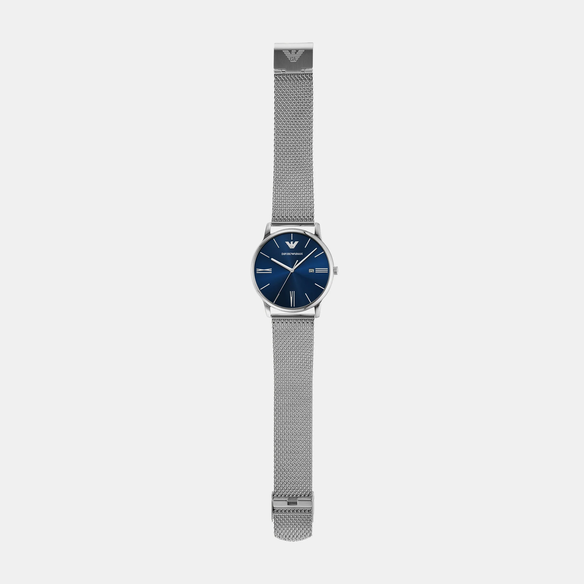 Minimalist Men Quartz Blue Dial Analog Stainless Steel Watch AR11571 - Image 9