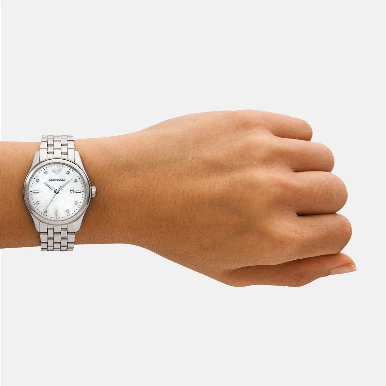 Na Women Quartz Mother Of Pearl Dial Analog Stainless Steel Watch AR11614 - Image 4