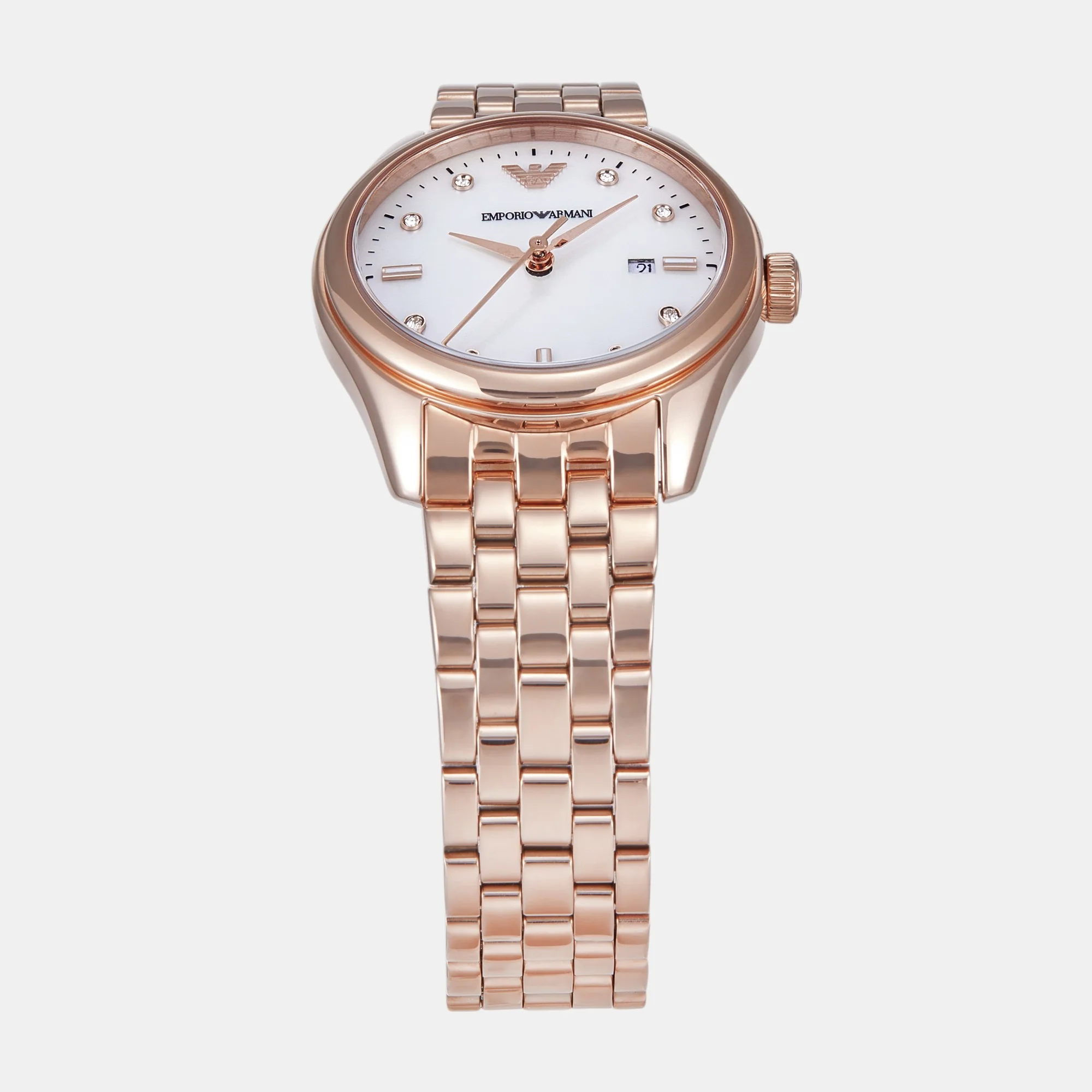 Na Women Quartz White Mother Of Pearl Dial Analog Stainless Steel Watch AR11615 - Image 5