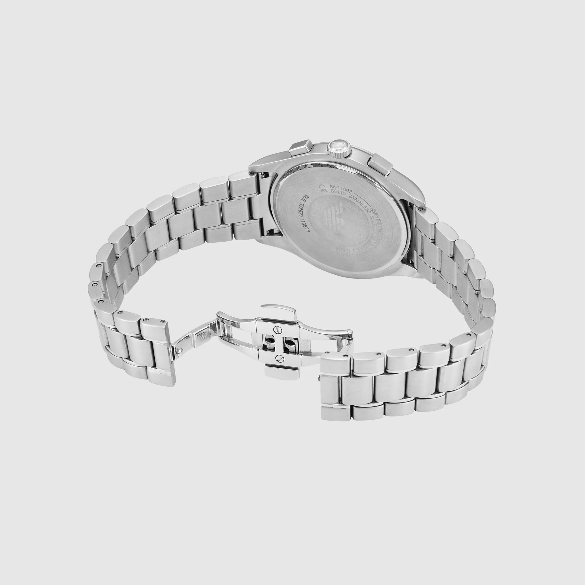 Paolo Men Quartz Black Dial Chronograph Stainless Steel Watch AR11602 - Image 3