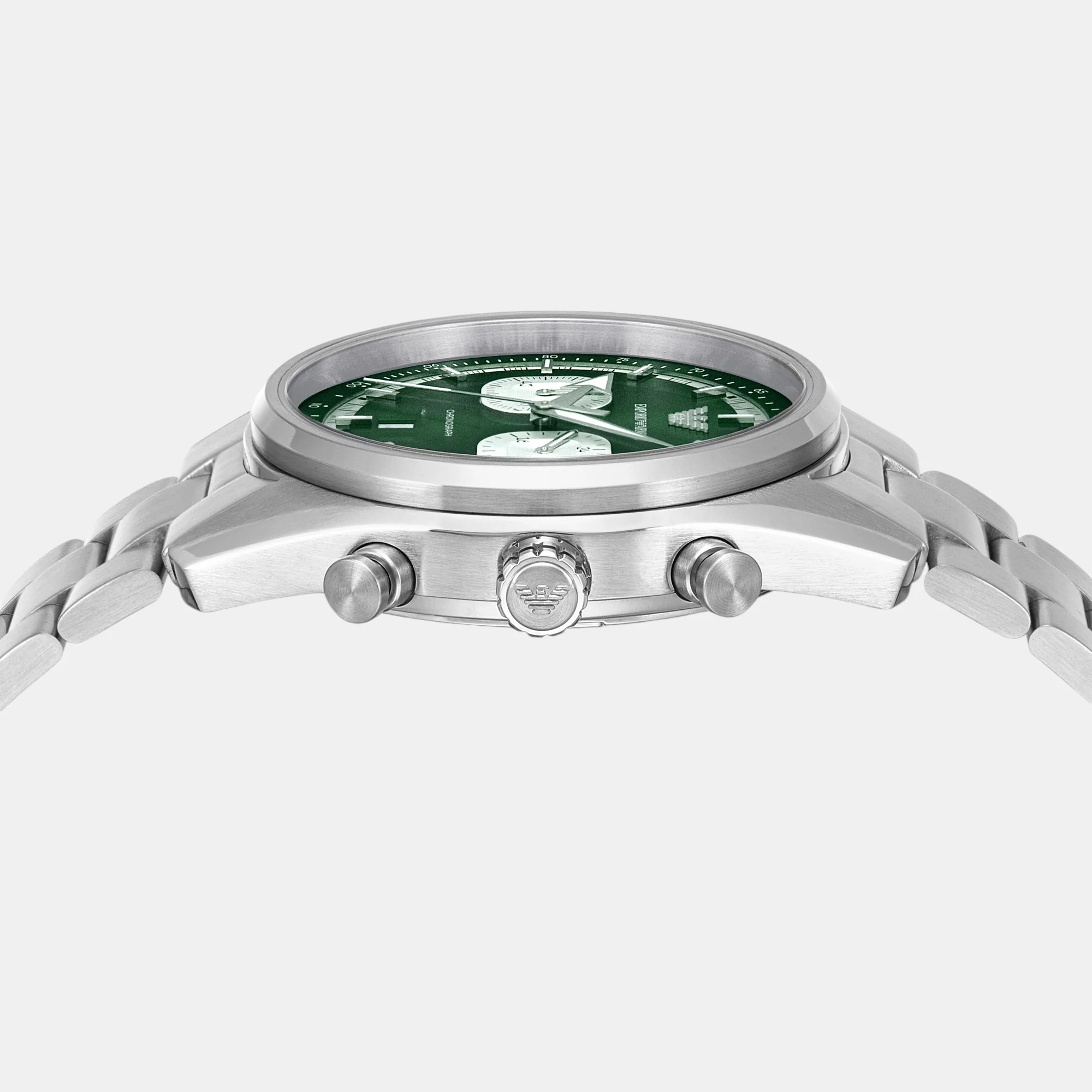 racer Men Quartz Green & Silver Dial Chronograph Stainless Steel Watch AR11637 - Image 3