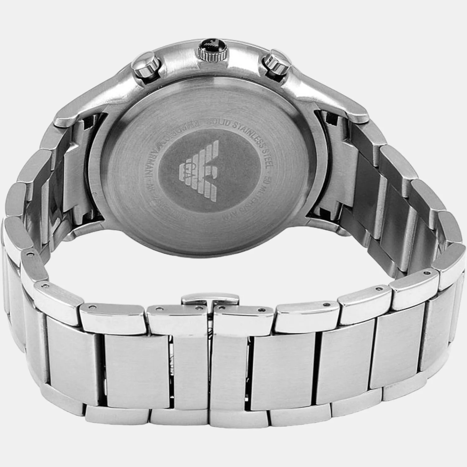 Renato Men Quartz Black Dial Chronograph Stainless Steel Watch AR2434 - Image 4