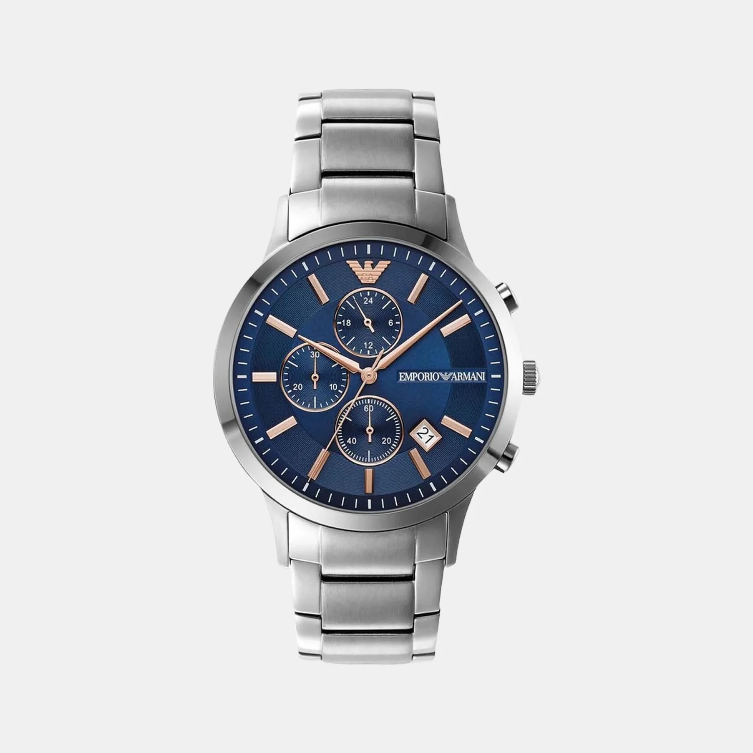 Renato Men Quartz Blue Dial Chronograph Stainless Steel Watch AR11458