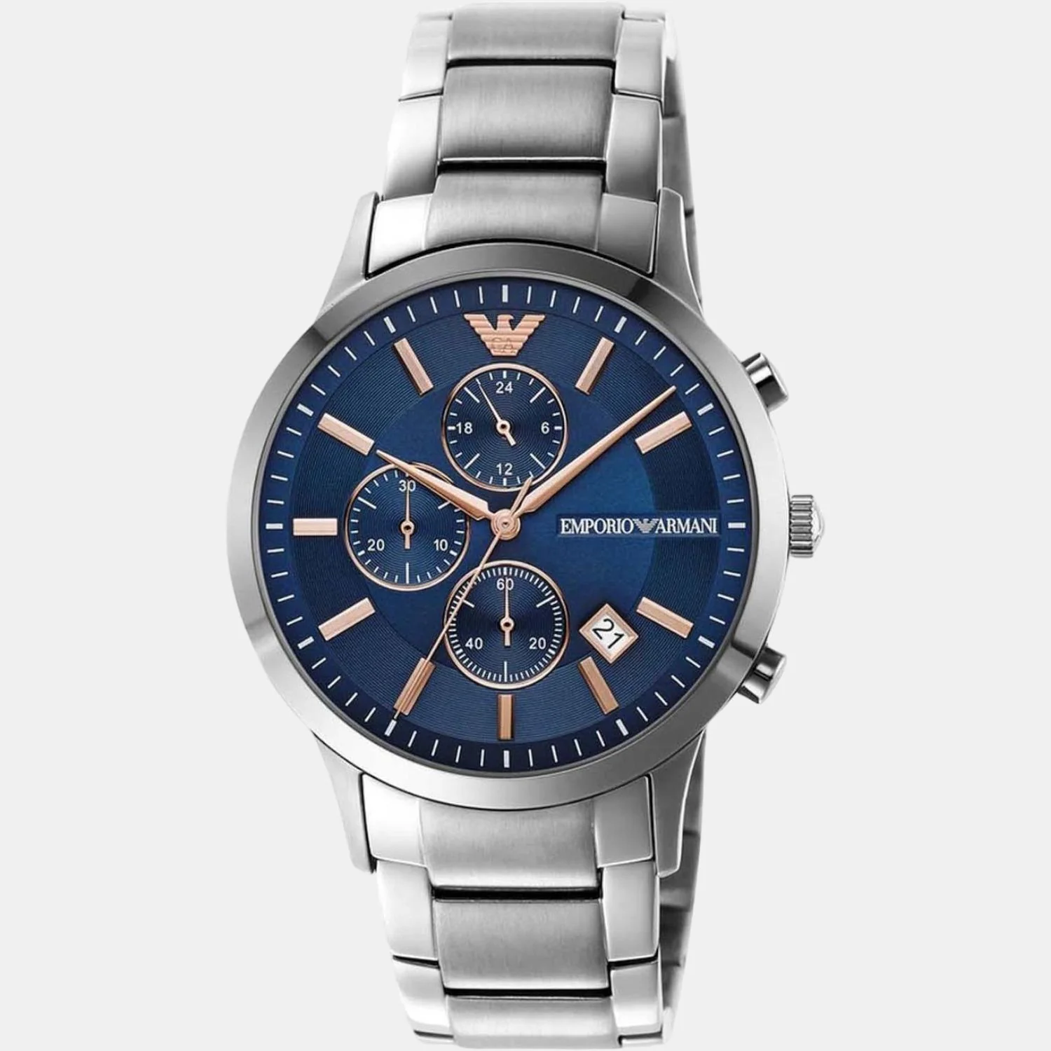 Renato Men Quartz Blue Dial Chronograph Stainless Steel Watch AR11458 - Image 3
