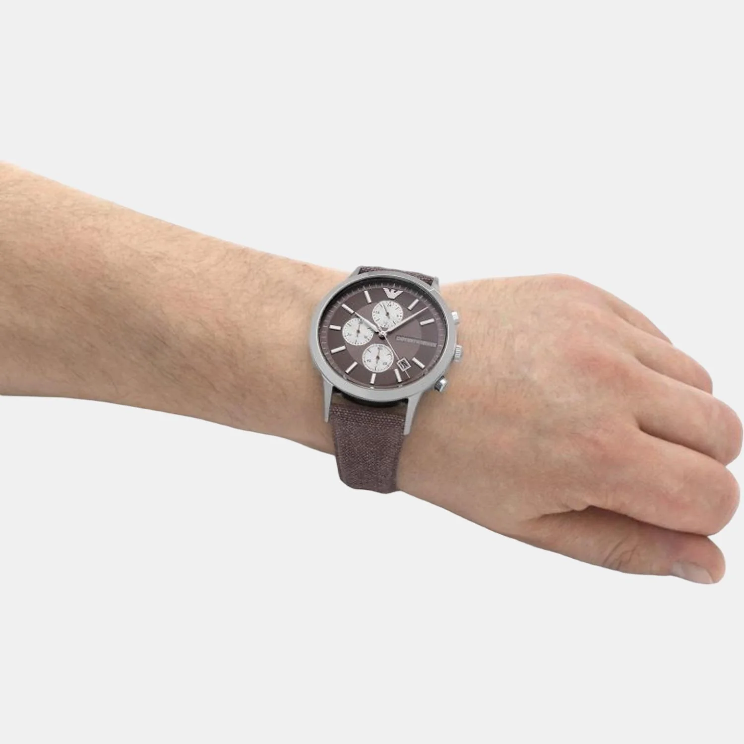 Renato Men Quartz Brown Dial Chronograph Fabric Watch AR11456 - Image 7
