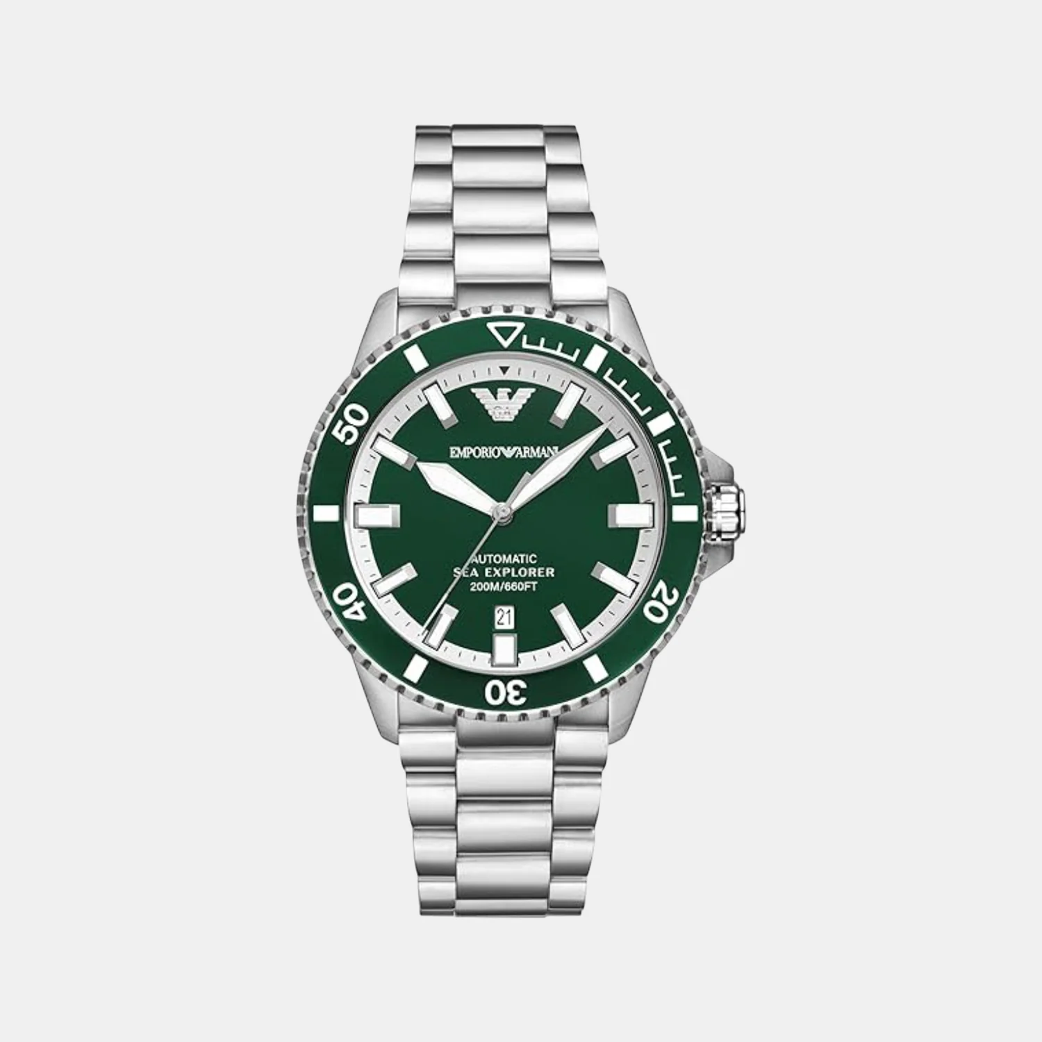 Sea Explorer Men Automatic Green Dial Analog Stainless Steel Watch AR60080