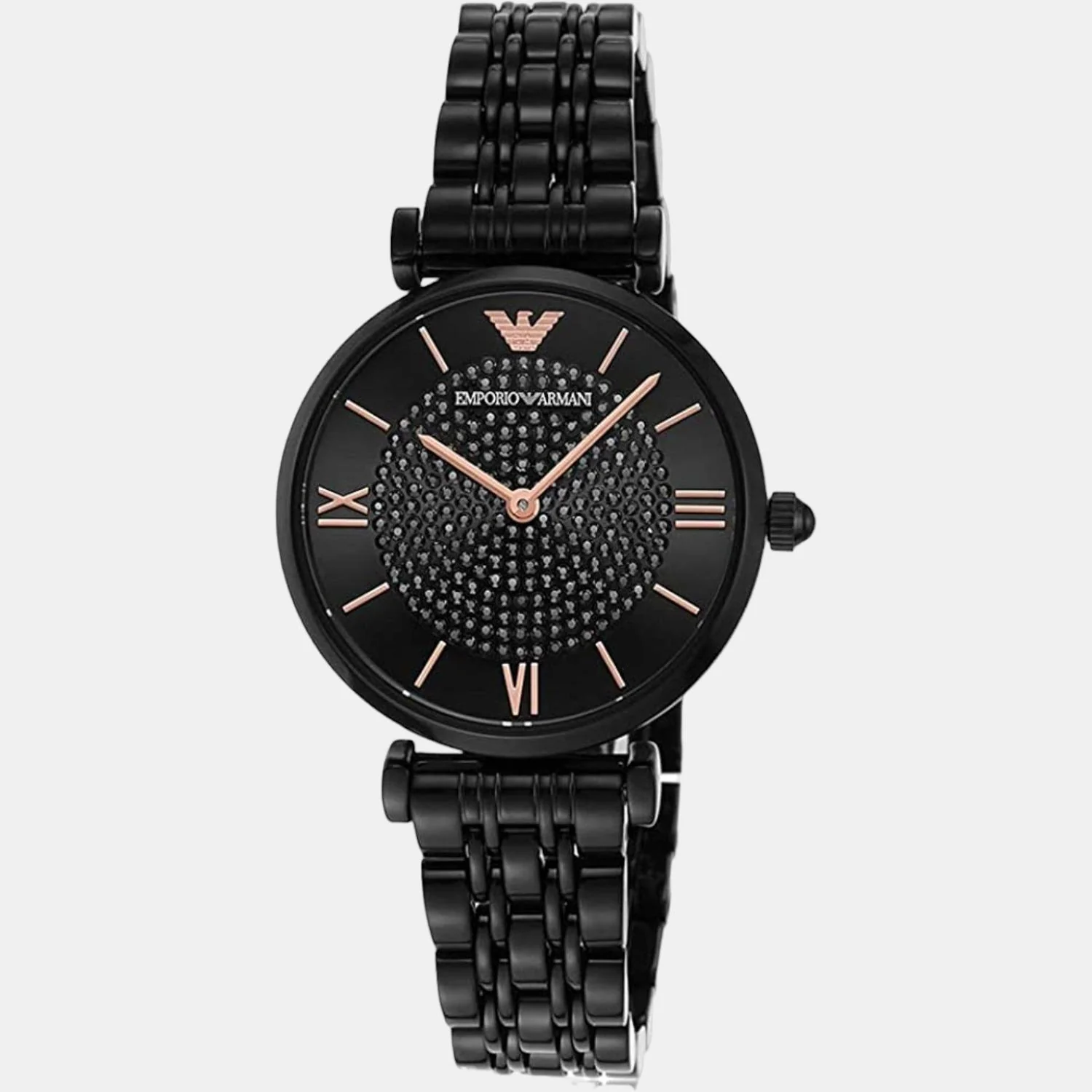 Women Quartz Black Dial Analog Stainless Steel Watch AR11245 - Image 2