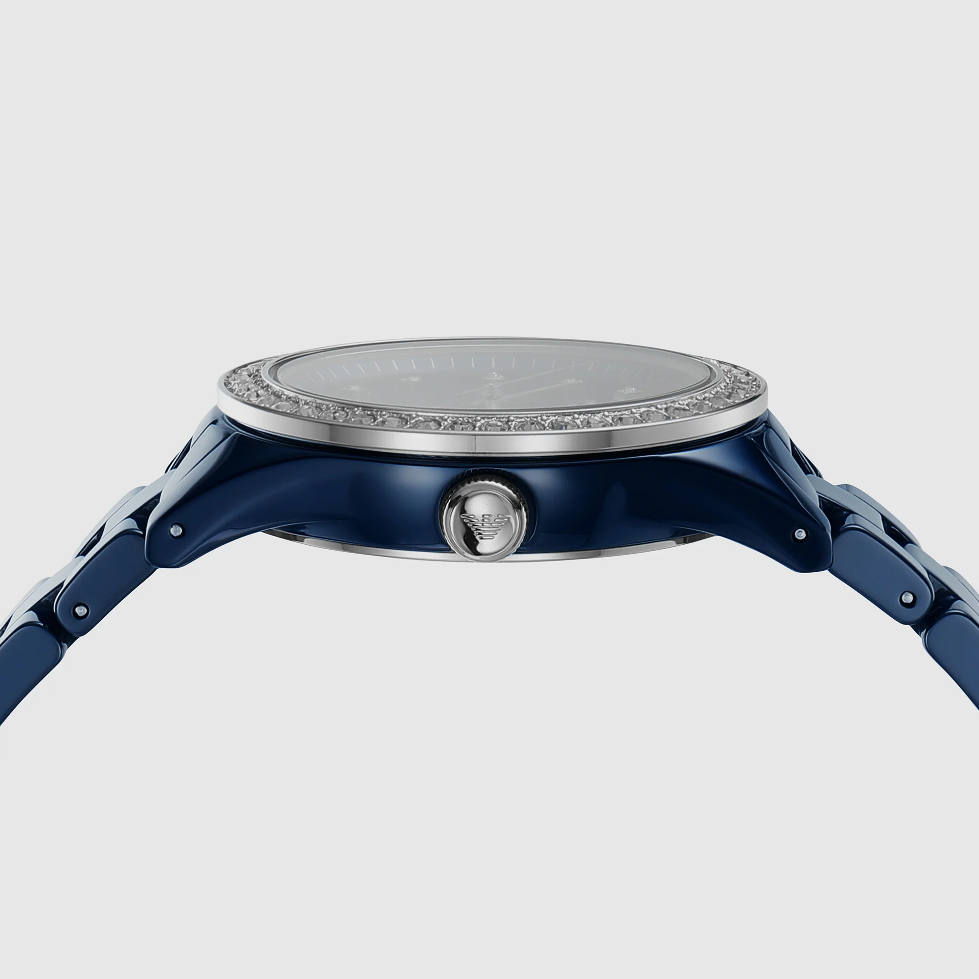 Women Quartz Blue Dial Analog Ceramic Watch AR70012 - Image 2