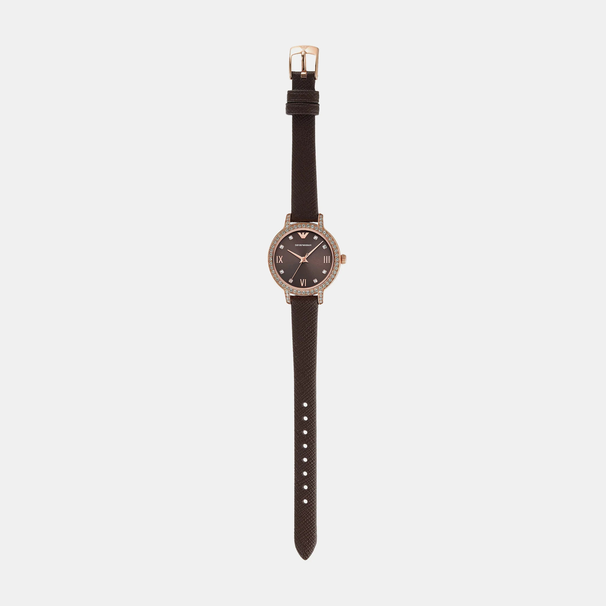 Women Quartz Brown Dial Analog Leather Watch AR11555 - Image 9