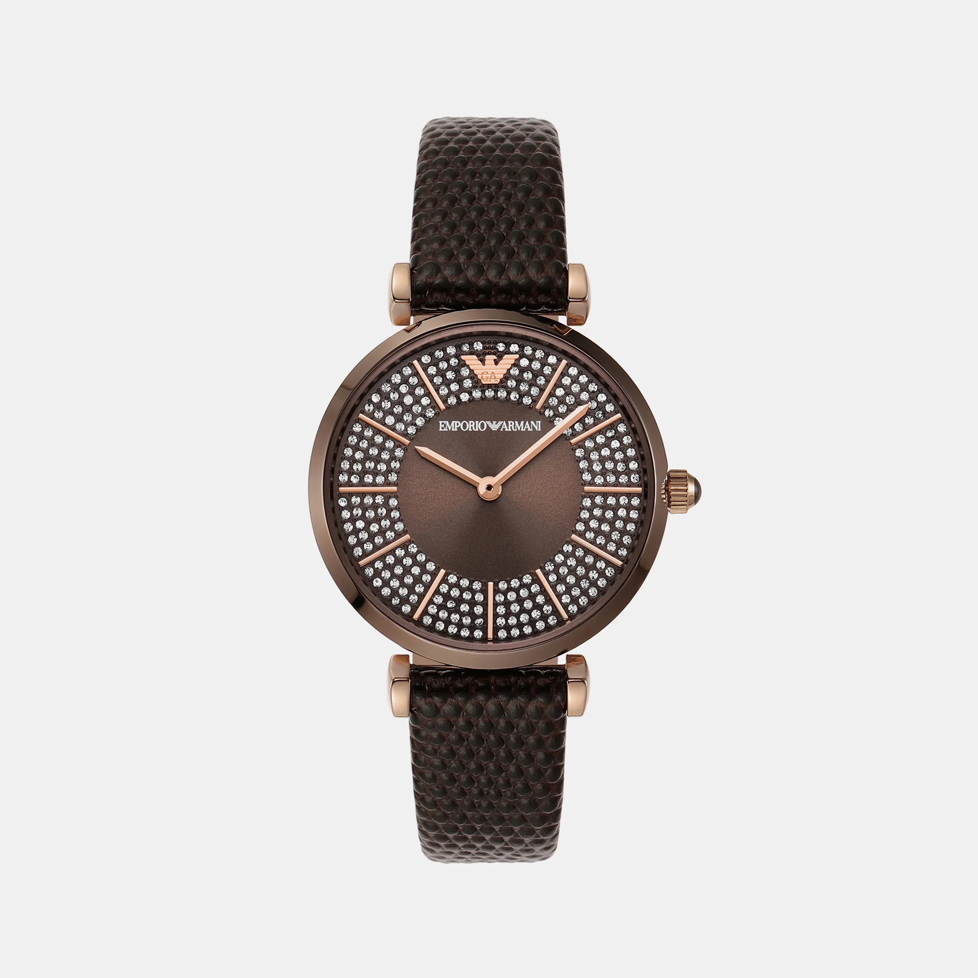 Women Quartz Brown Dial Analog Leather Watch AR11565 - Image 2