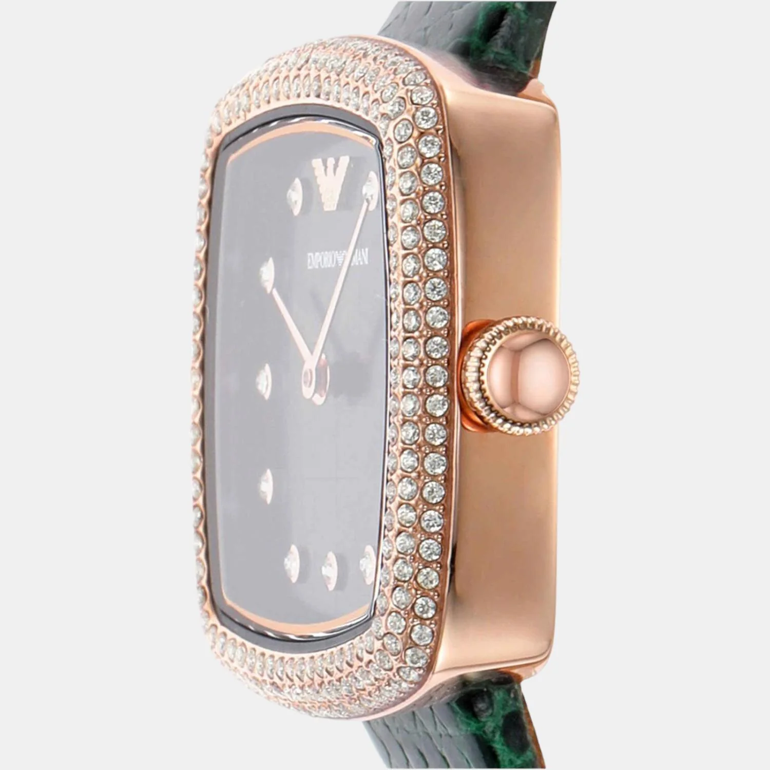 Women Quartz Green Dial Analog Leather Watch AR11497 - Image 4