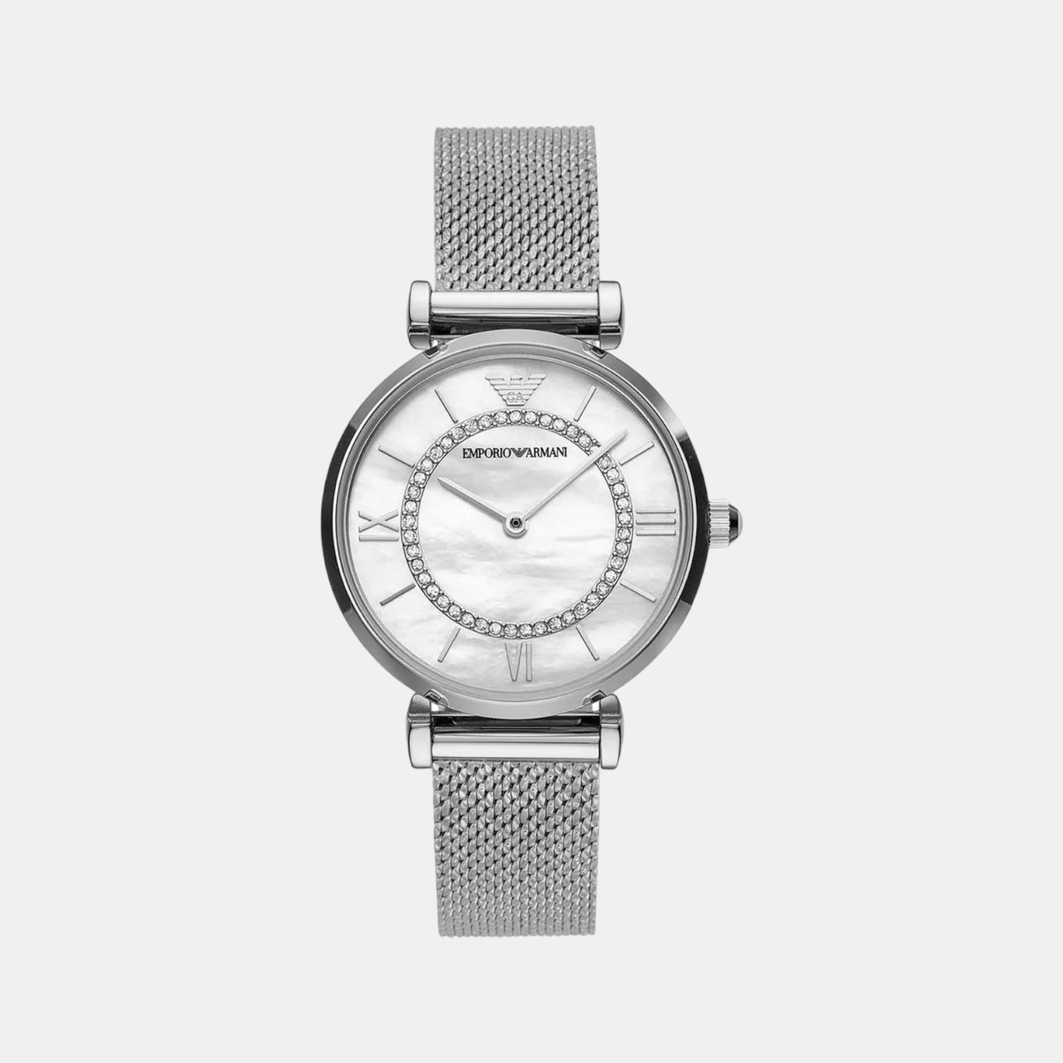 Women Quartz Mother Of Pearl Dial Analog Stainless Steel Watch AR11319