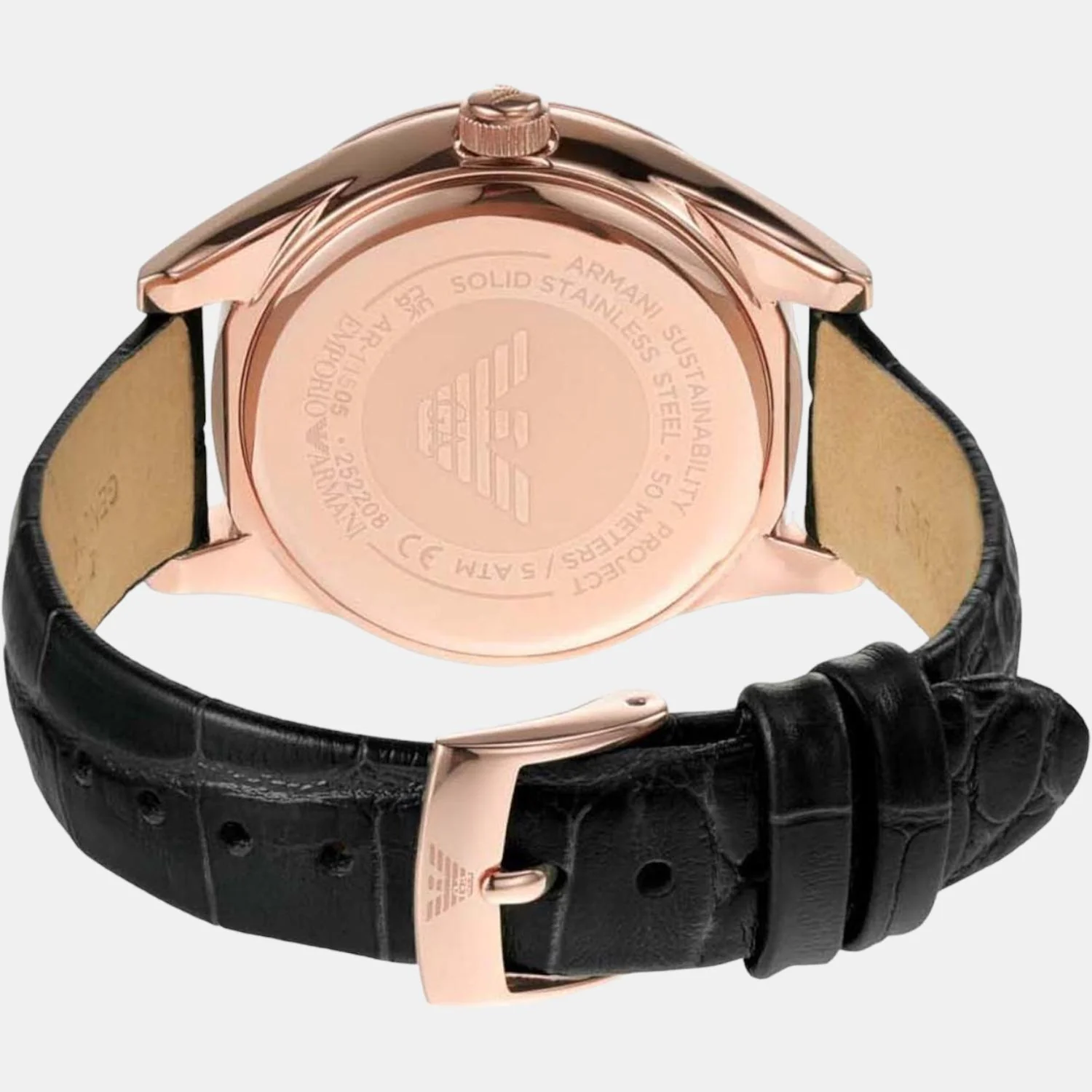 Women Quartz White Dial Analog Leather Watch AR11505 - Image 2