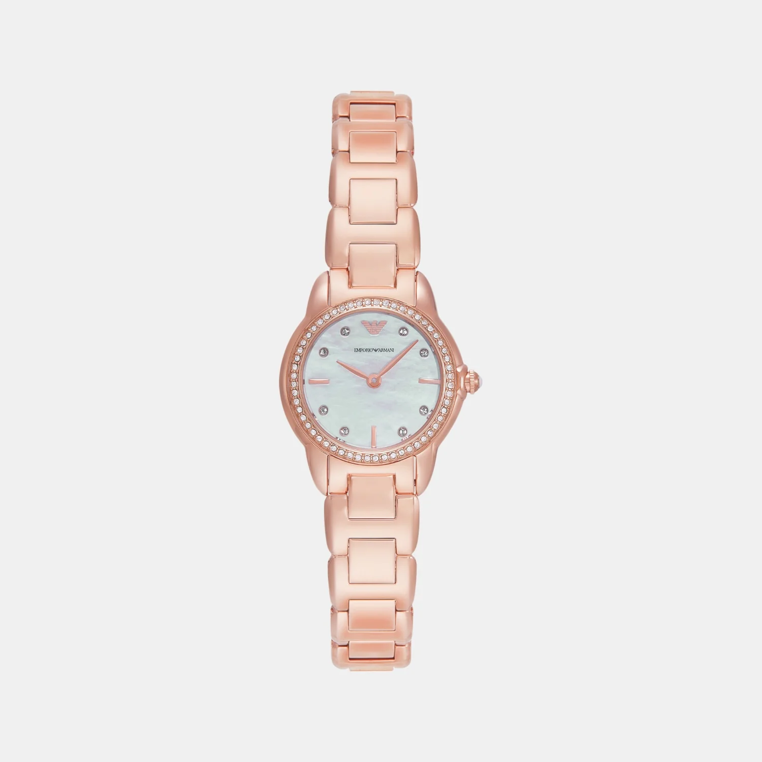 Women Quartz White Mother Of Pearl Dial Analog Stainless Steel Watch AR11671 - Image 2