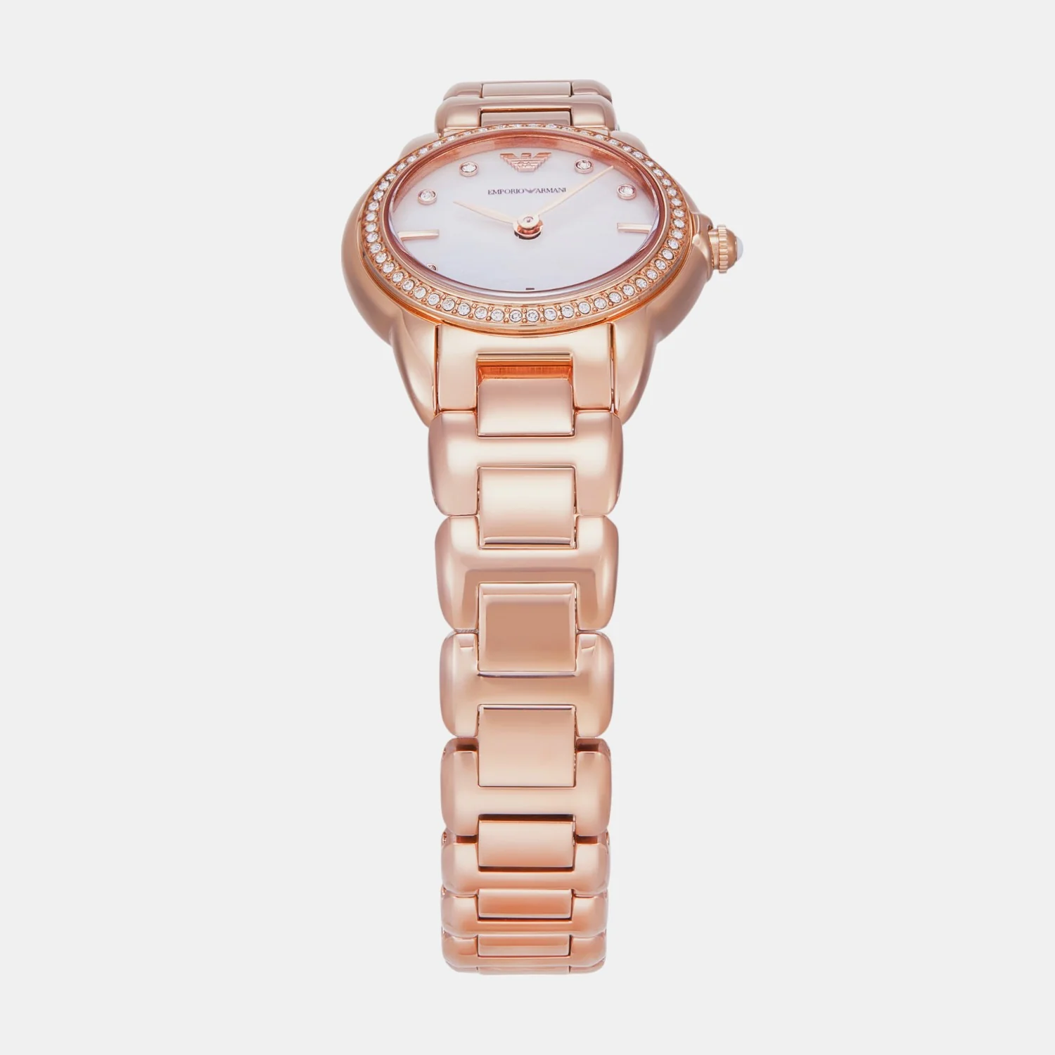 Women Quartz White Mother Of Pearl Dial Analog Stainless Steel Watch AR11671 - Image 3