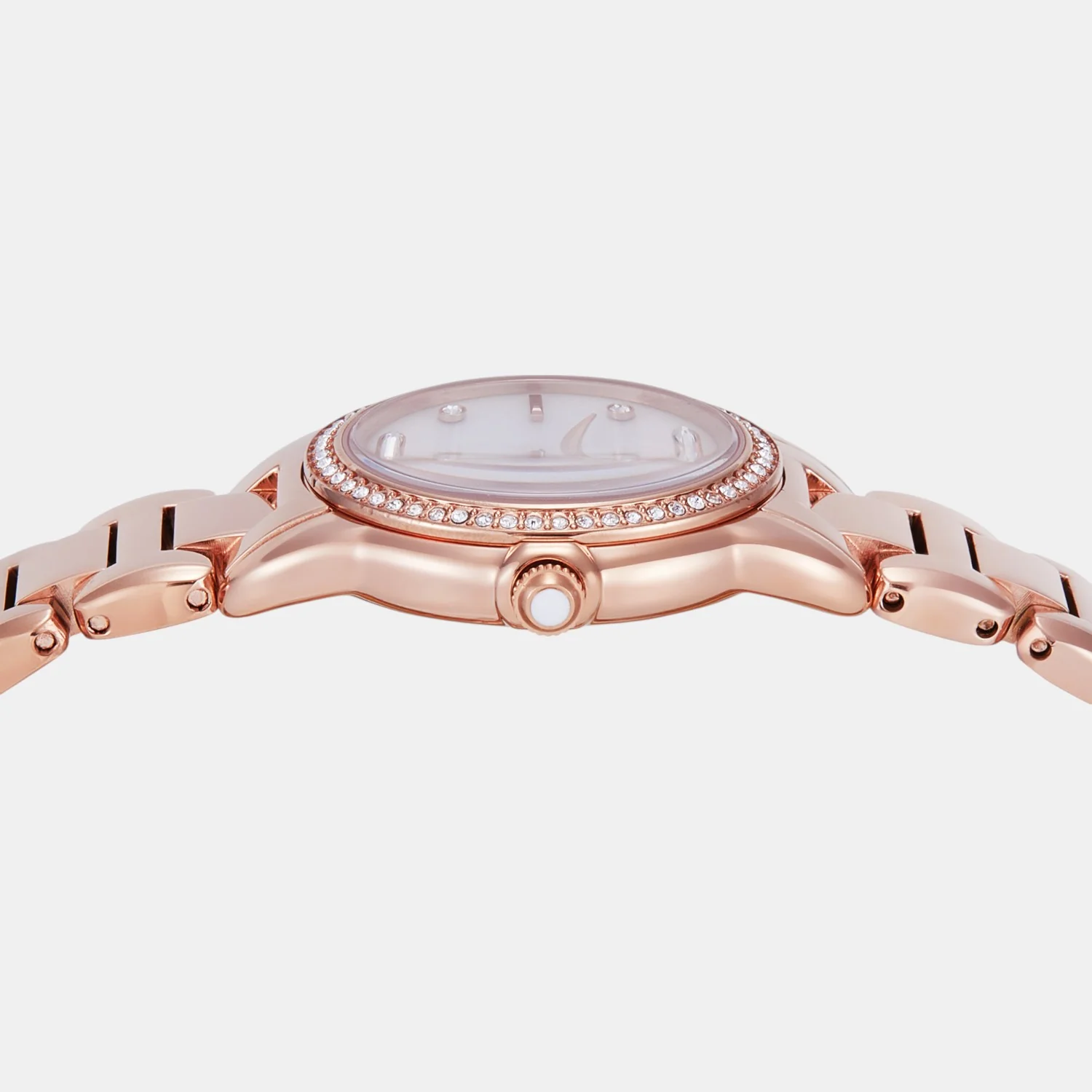 Women Quartz White Mother Of Pearl Dial Analog Stainless Steel Watch AR11671 - Image 6