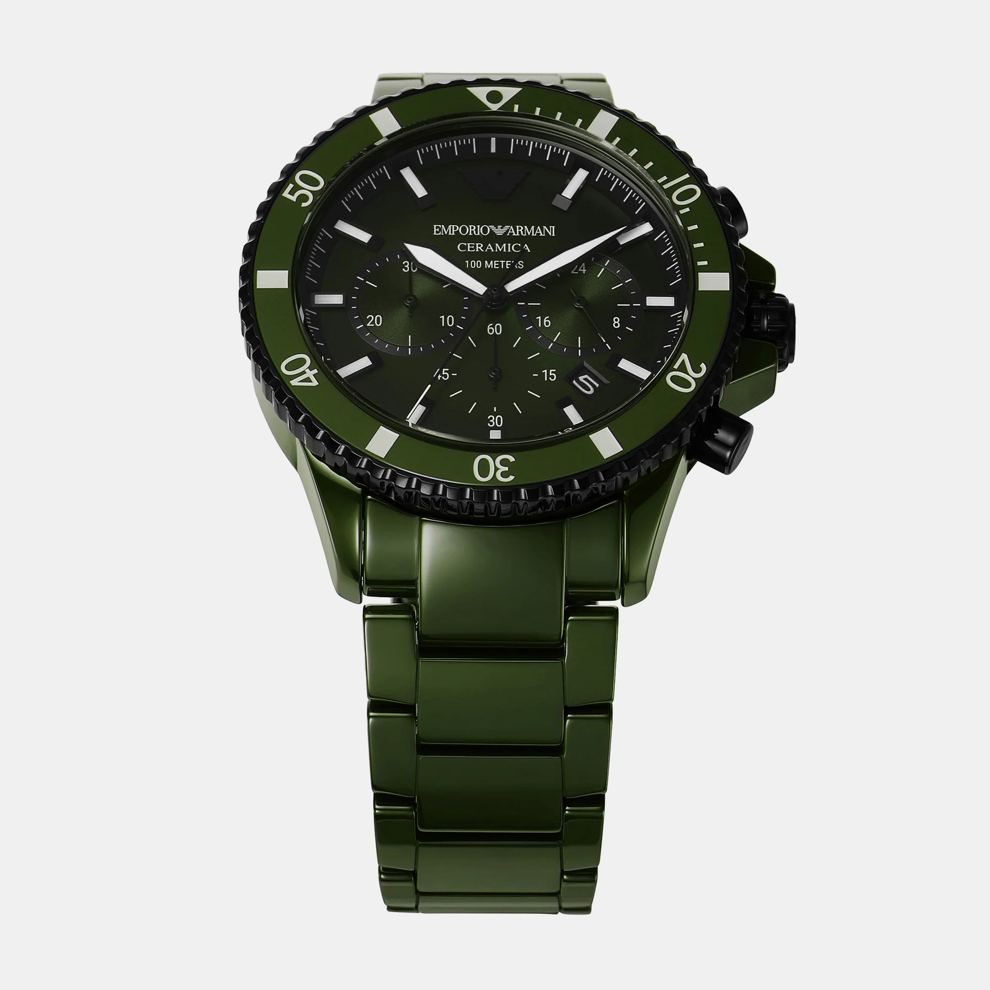 World Explorer Men Quartz Black Dial Chronograph Stainless Steel Watch AR70011 - Image 2
