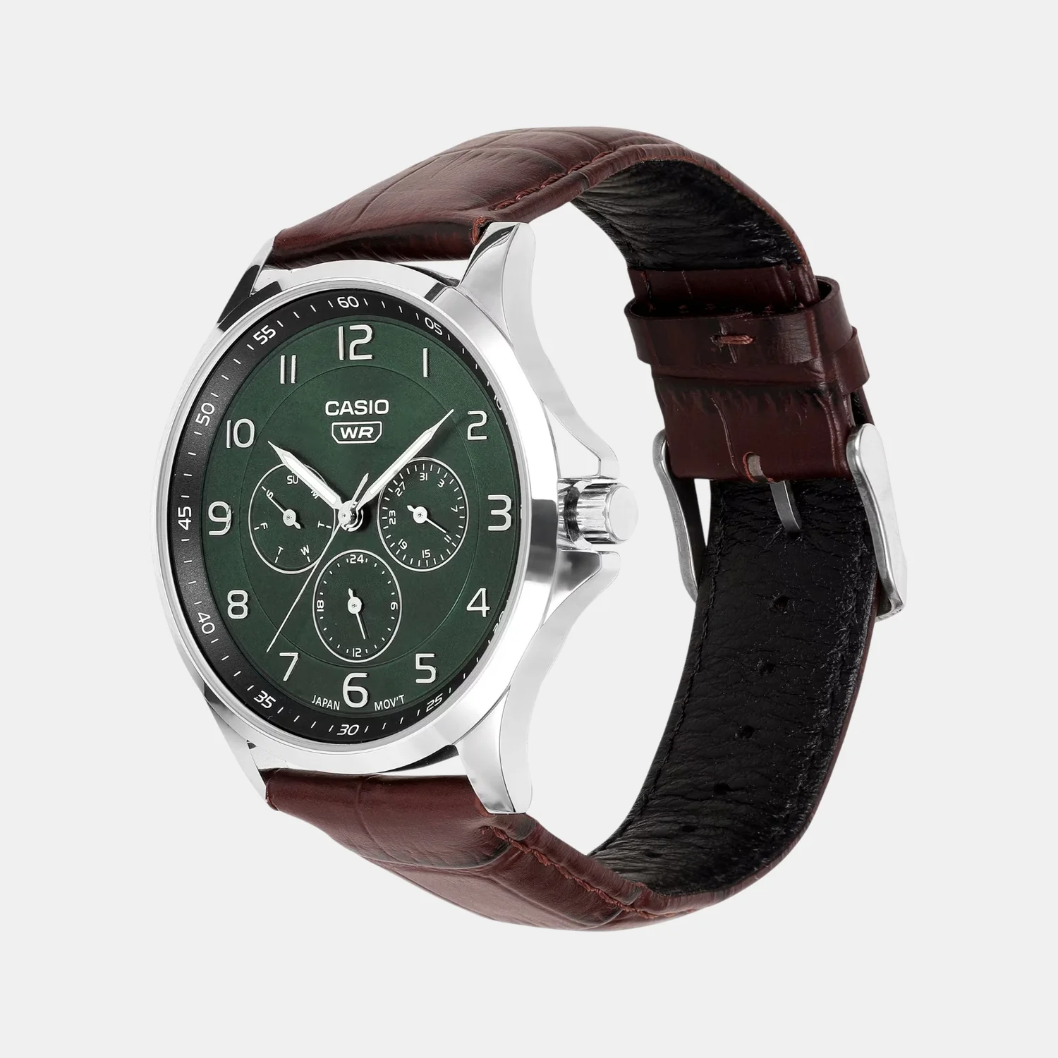 Enticer Men Quartz Green Dial Analog Leather Watch A2456 - Image 7