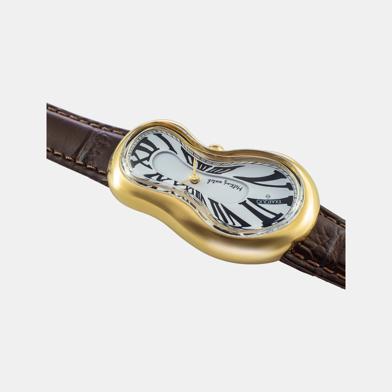 Classic Unisex Quartz White Dial Analog Leather Watch EX0002.0002 - Image 3