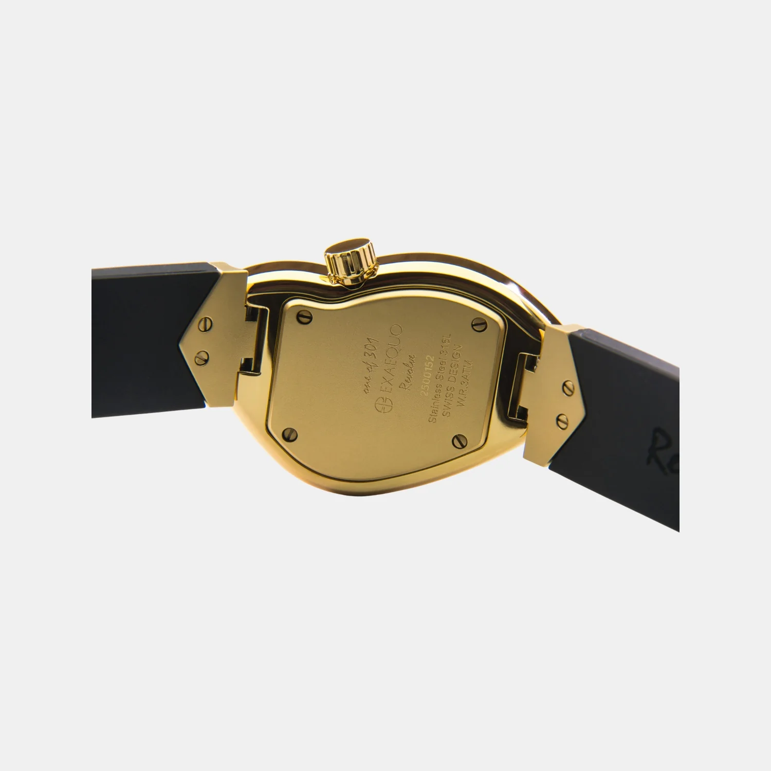 Revolve Unisex Quartz Gold Dial Analog Silicone Watch EX0032.0003 - Image 5