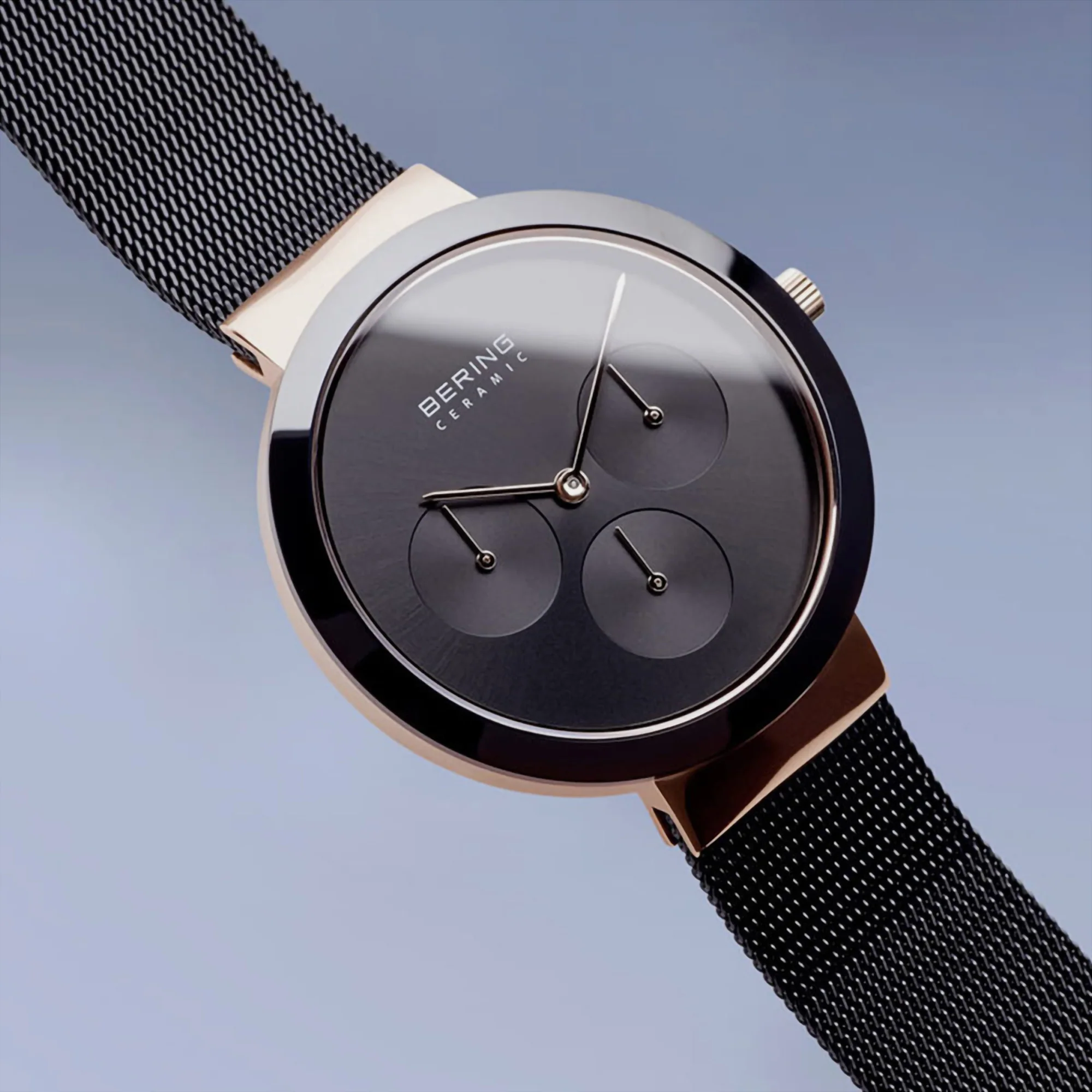 Women's Black Multi-Function Stainless Steel Watch 35036-166 - Image 3
