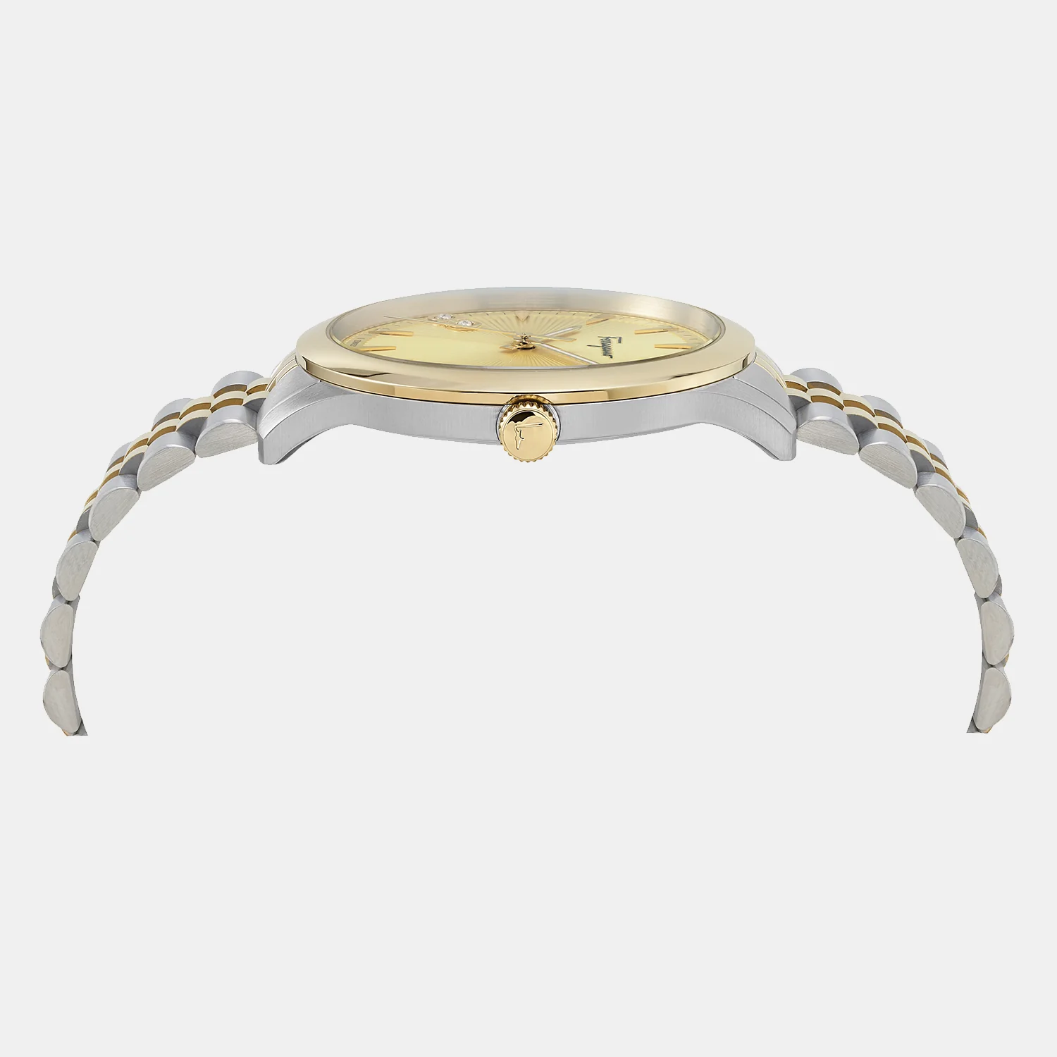 Ferragamo Duo Men Quartz Champagne Dial Analog Stainless Steel Watch SFCV00319 - Image 3