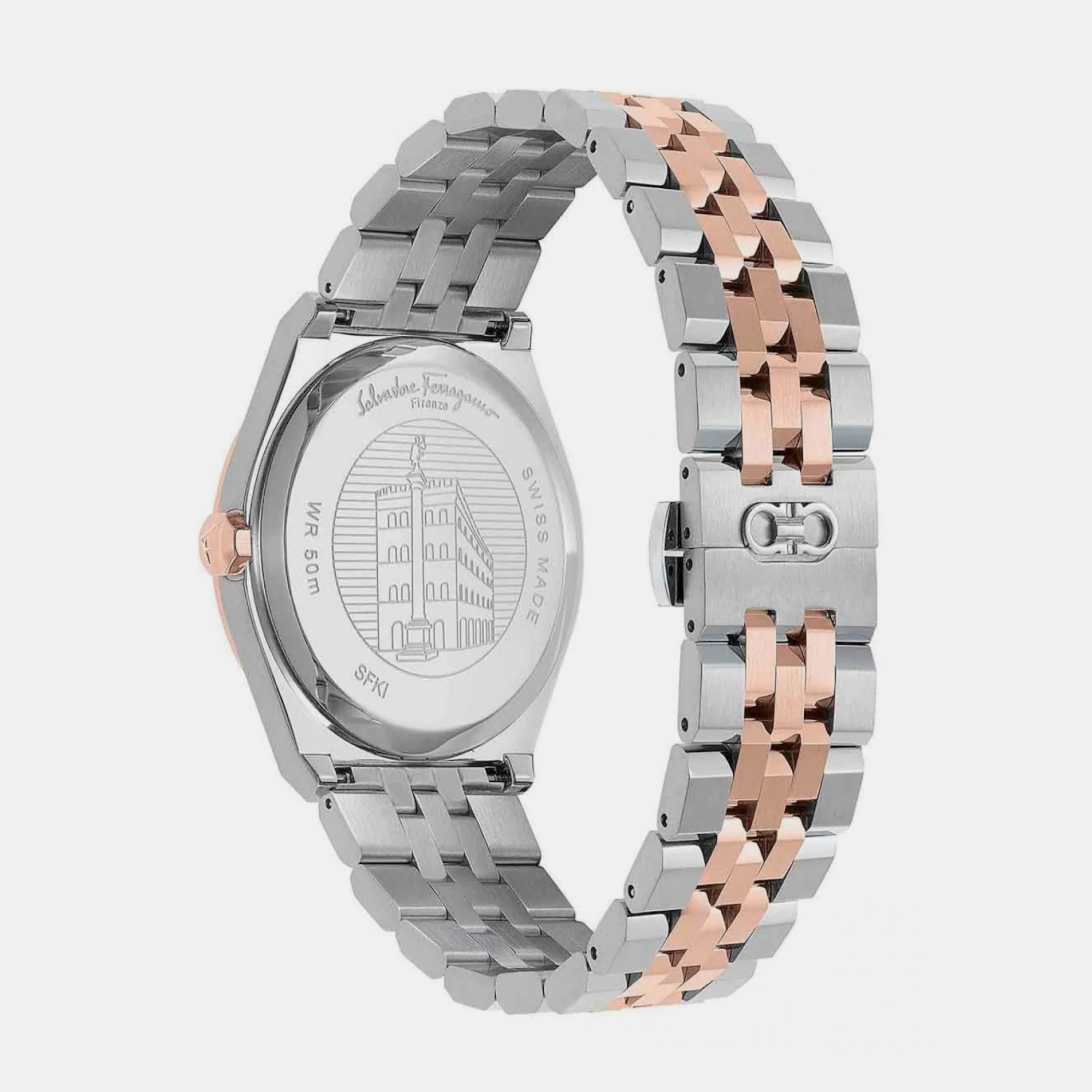 Ki-Vega New 40Mm Men Quartz Silver Dial Analog Stainless Steel Watch SFKI00323 - Image 3