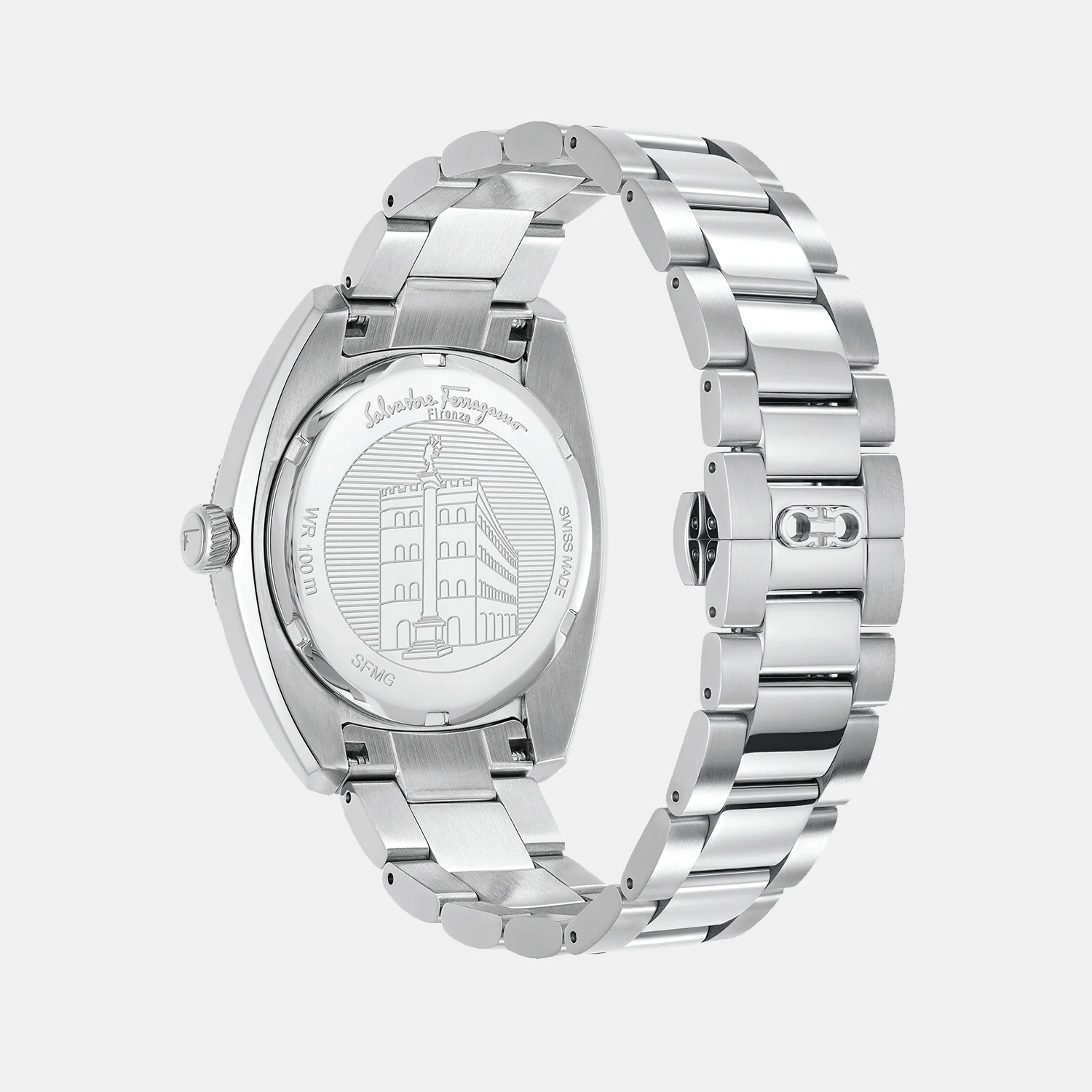 Men Quartz Black Dial Analog Stainless Steel Watch SFMG00121 - Image 6