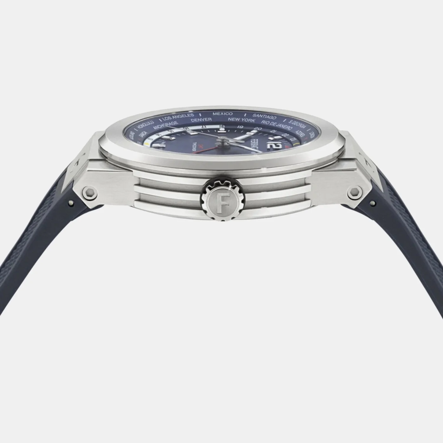 Men Quartz Blue Dial Analog Recycled PU Watch SFHA00124 - Image 2