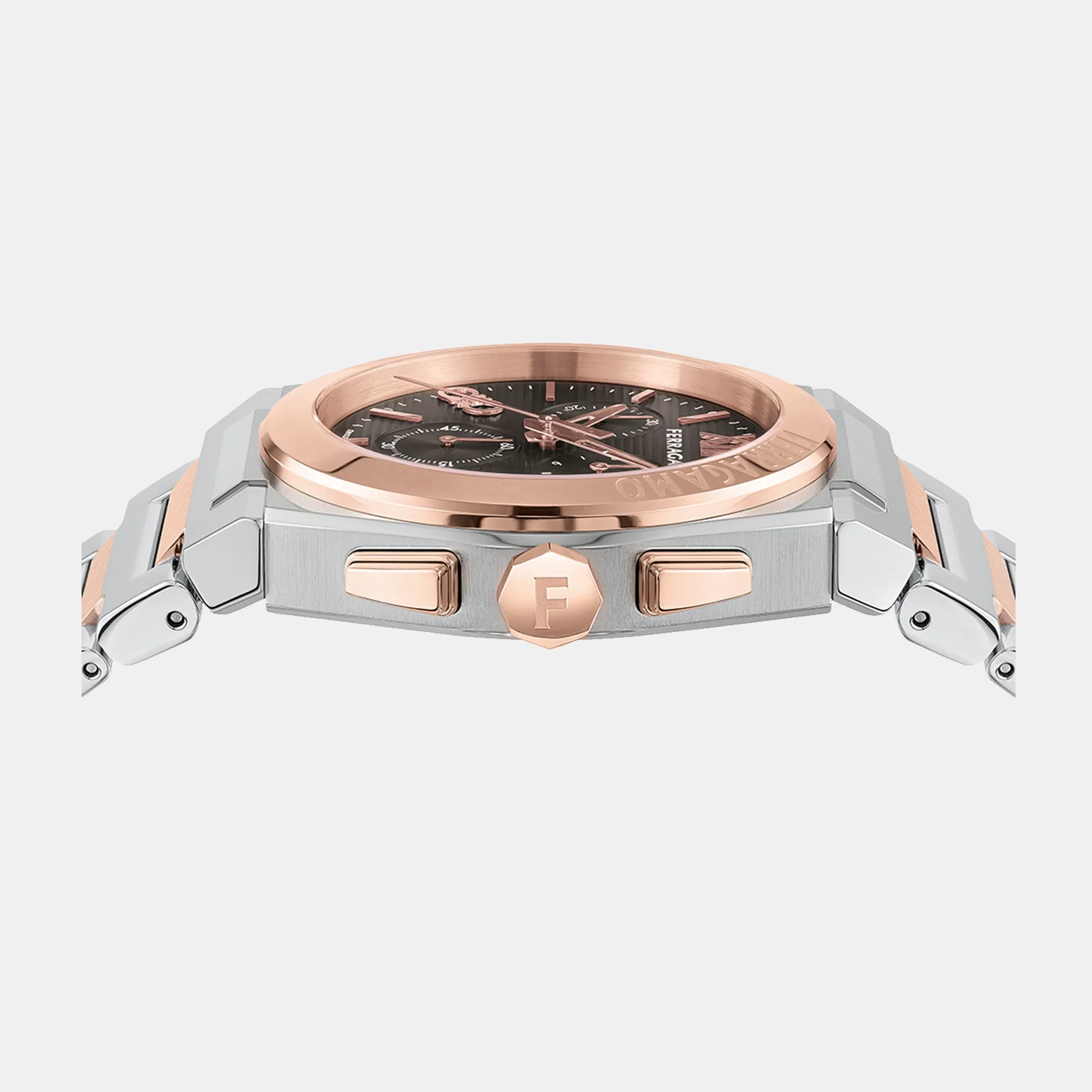 Mr-Vega Chrono Men Quartz Brown Dial Chronograph Stainless Steel Watch SFMR01024 - Image 3