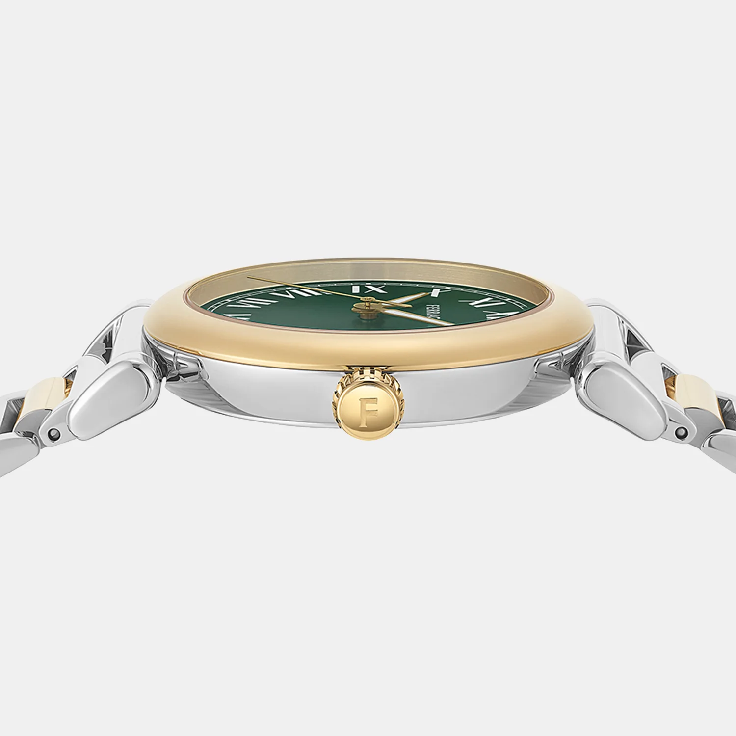 Women Quartz Green Dial Analog Stainless Steel Watch SFS000324 - Image 2