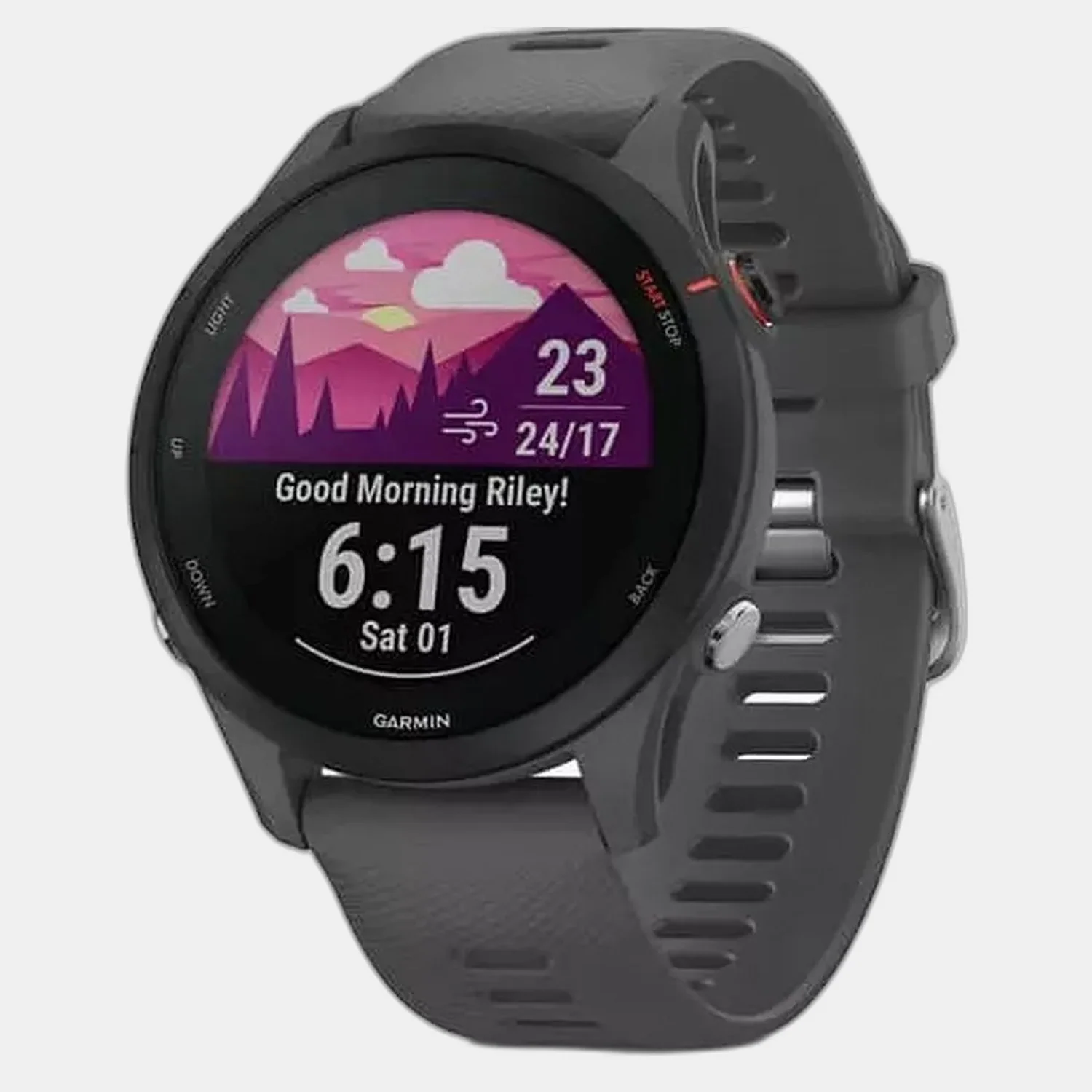 Forerunner 255 Unisex Black Dial Digital Silicone Watch 010-02641-10 - Image 2