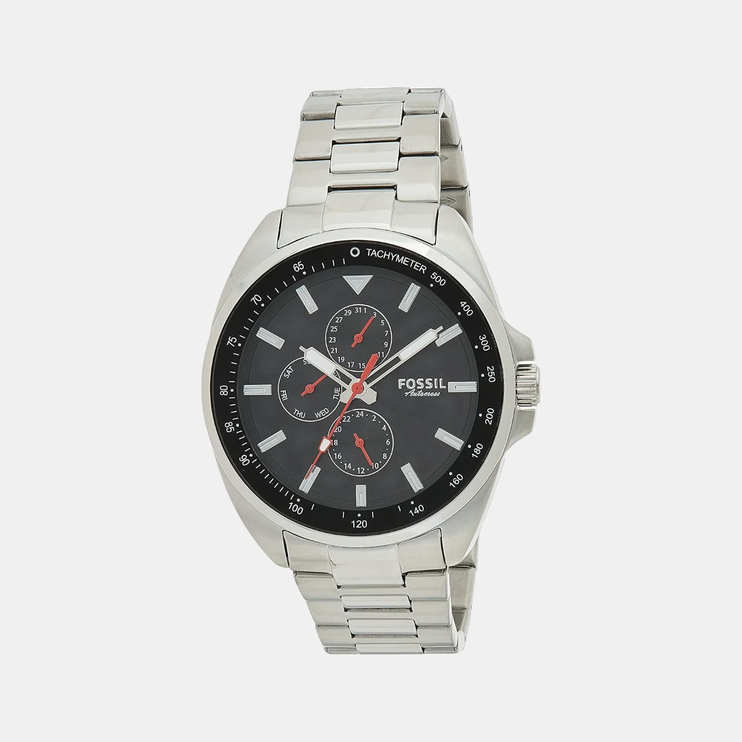 Autocross Men Quartz Black Dial Chronograph Stainless Steel Watch BQ2550
