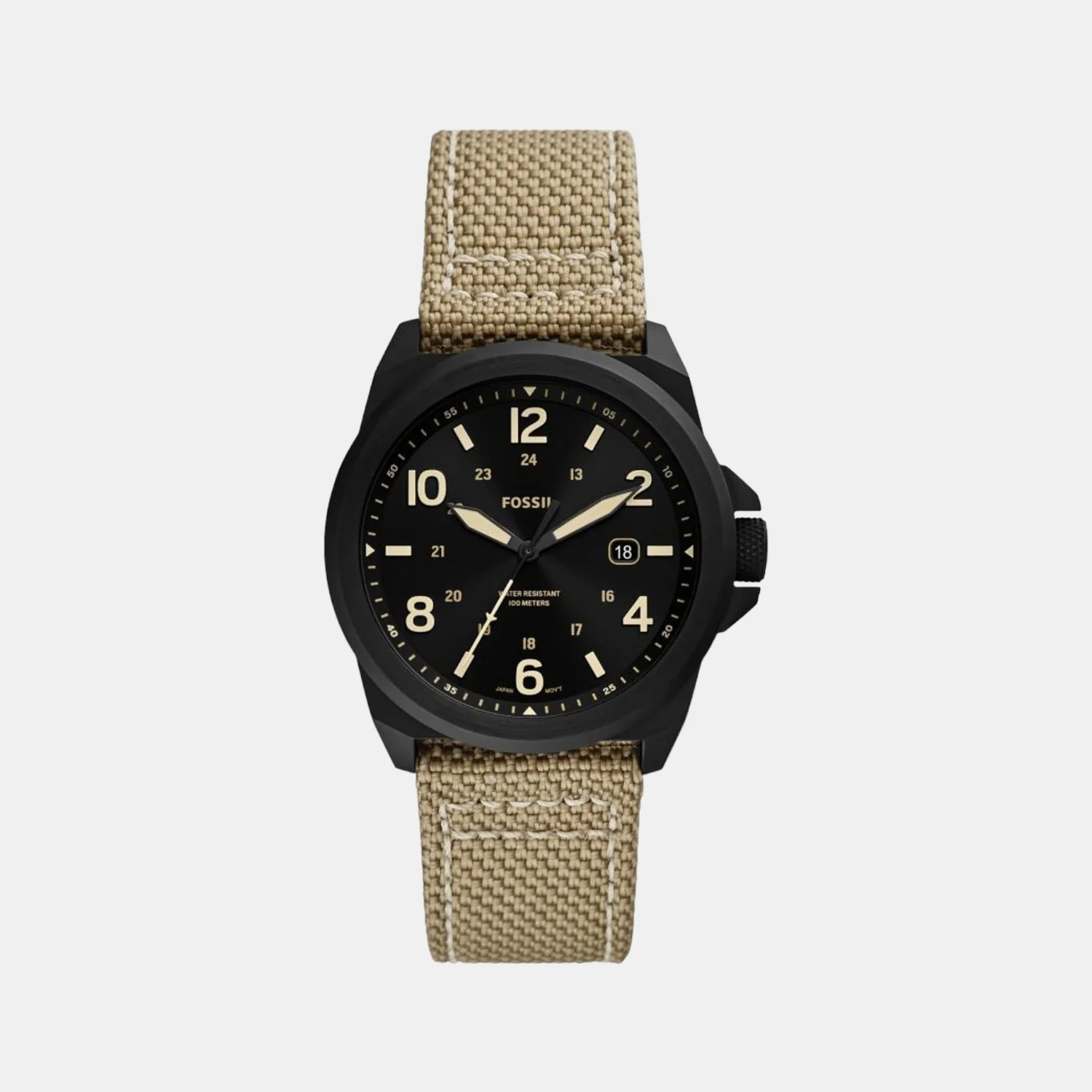 Bronson Men Quartz Black Dial Analog Nylon Watch FS5917