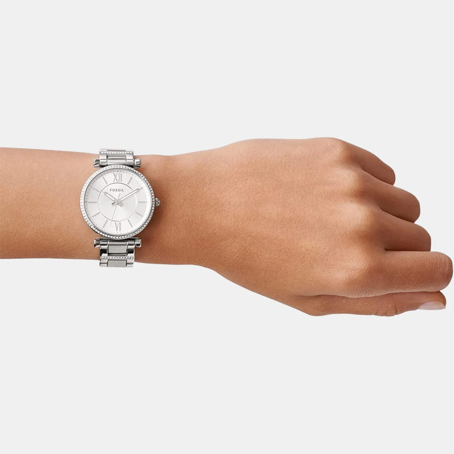Carlie Women Quartz Silver Dial Analog Stainless Steel Watch ES4341 - Image 5