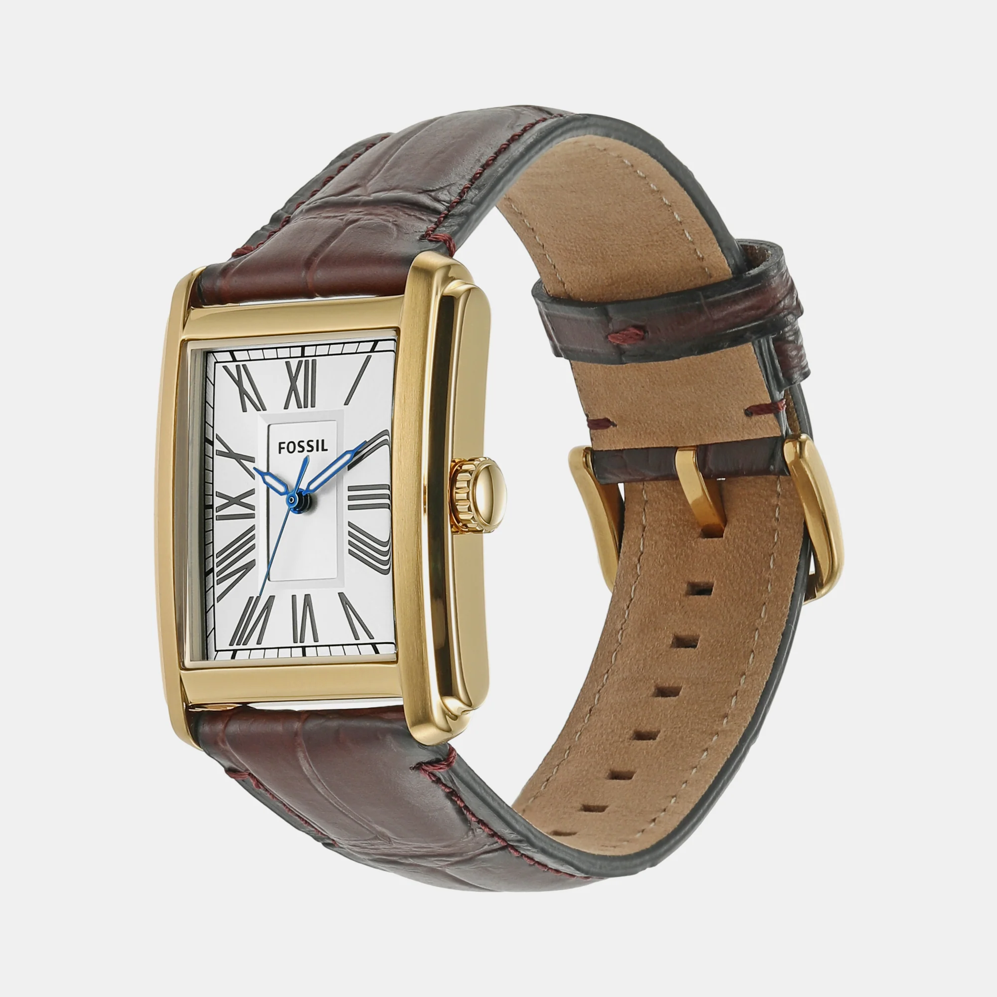 Carraway Men Quartz Silver Dial Analog Leather Watch FS6011 - Image 3