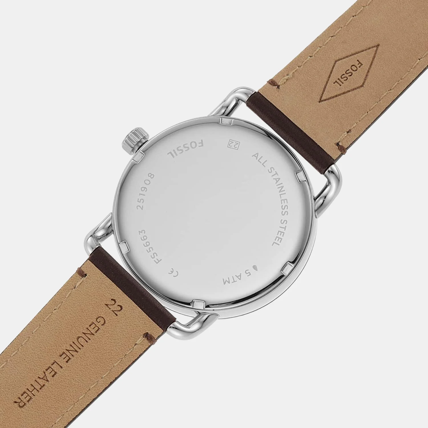 Copeland Men Quartz Cream Dial Analog Leather Watch FS5663 - Image 3