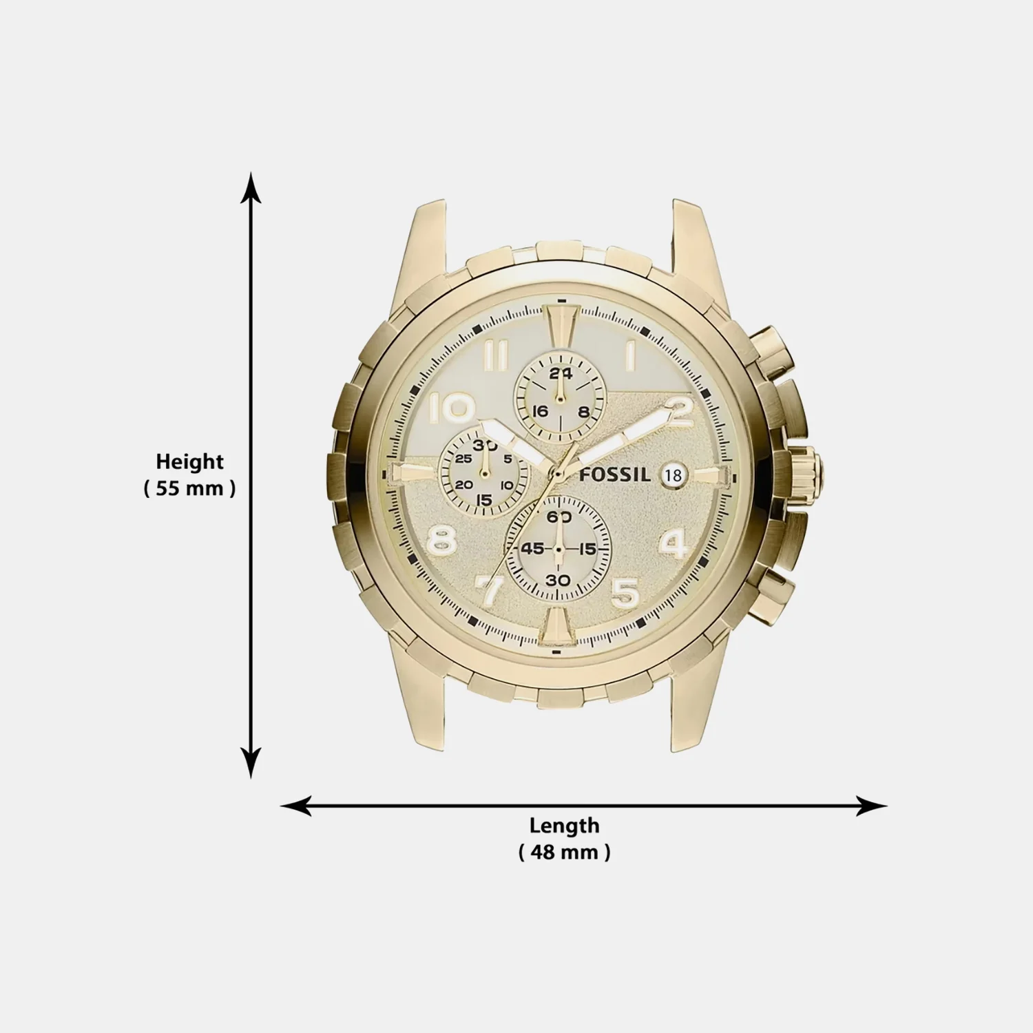 Dean Men Quartz Champagne Dial Chronograph Stainless Steel Watch FS4867 - Image 6