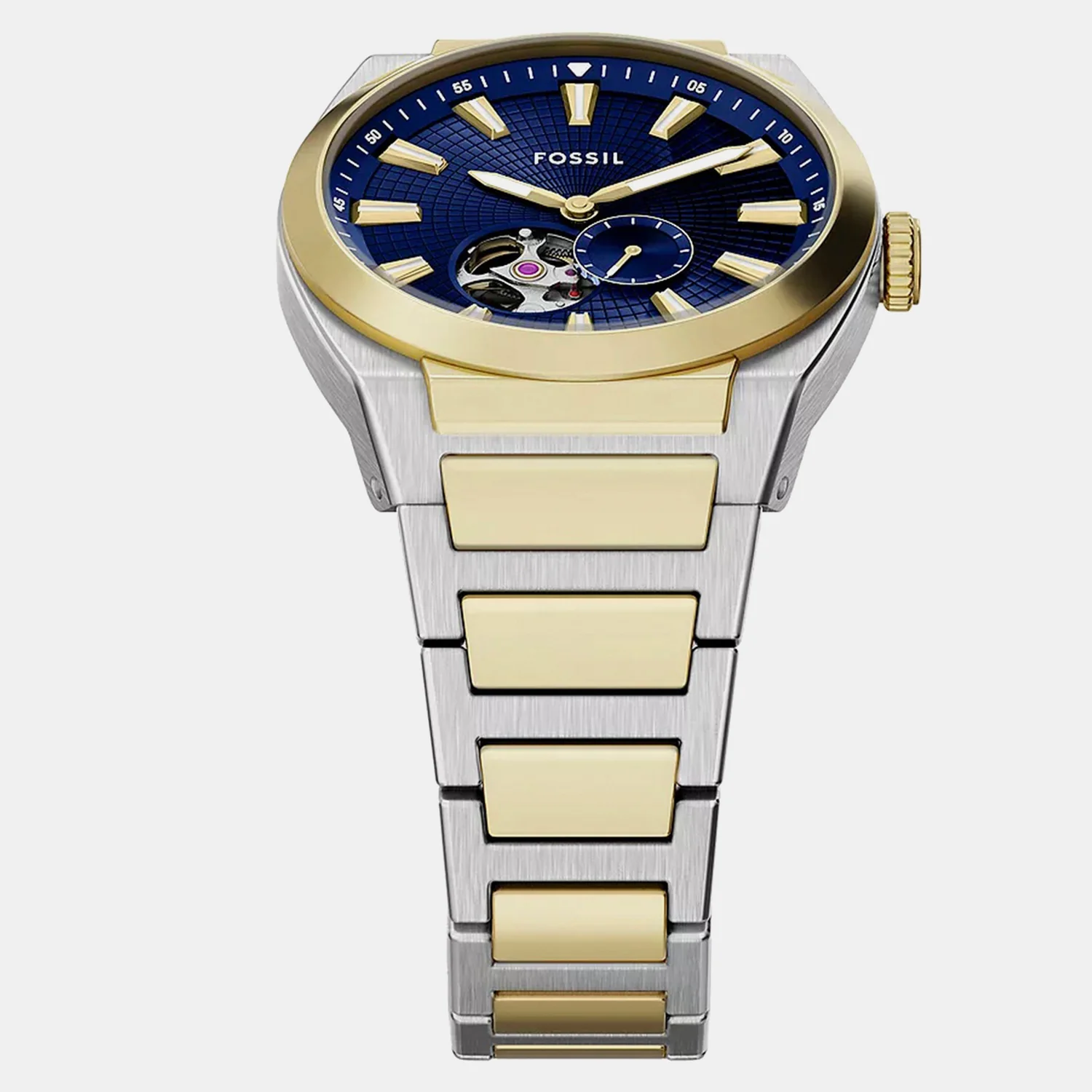 Everett Men Automatic Blue Dial Chronograph Stainless Steel Watch ME3275 - Image 4