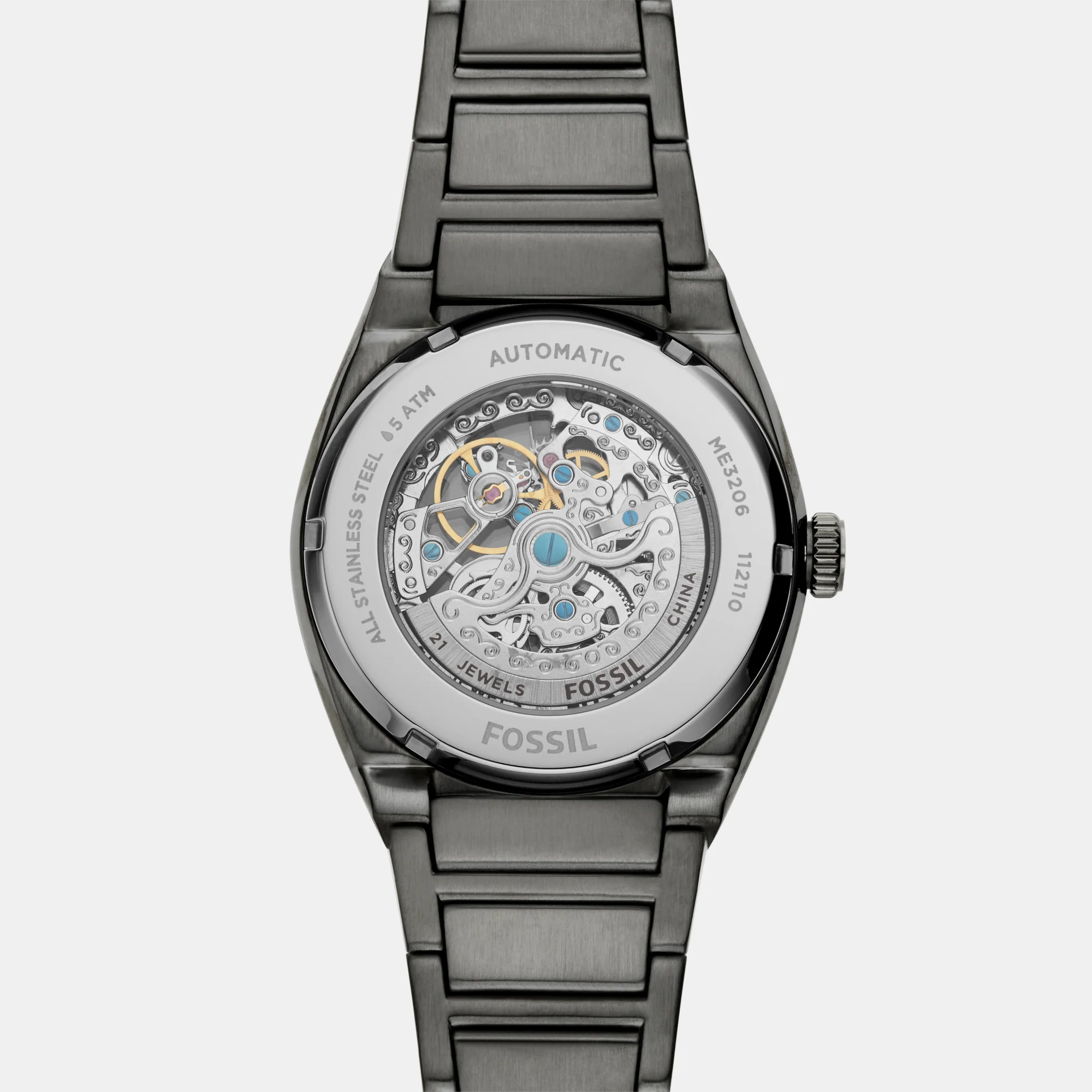 Everett Men Automatic Grey Dial Analog Stainless Steel Watch ME3206 - Image 7