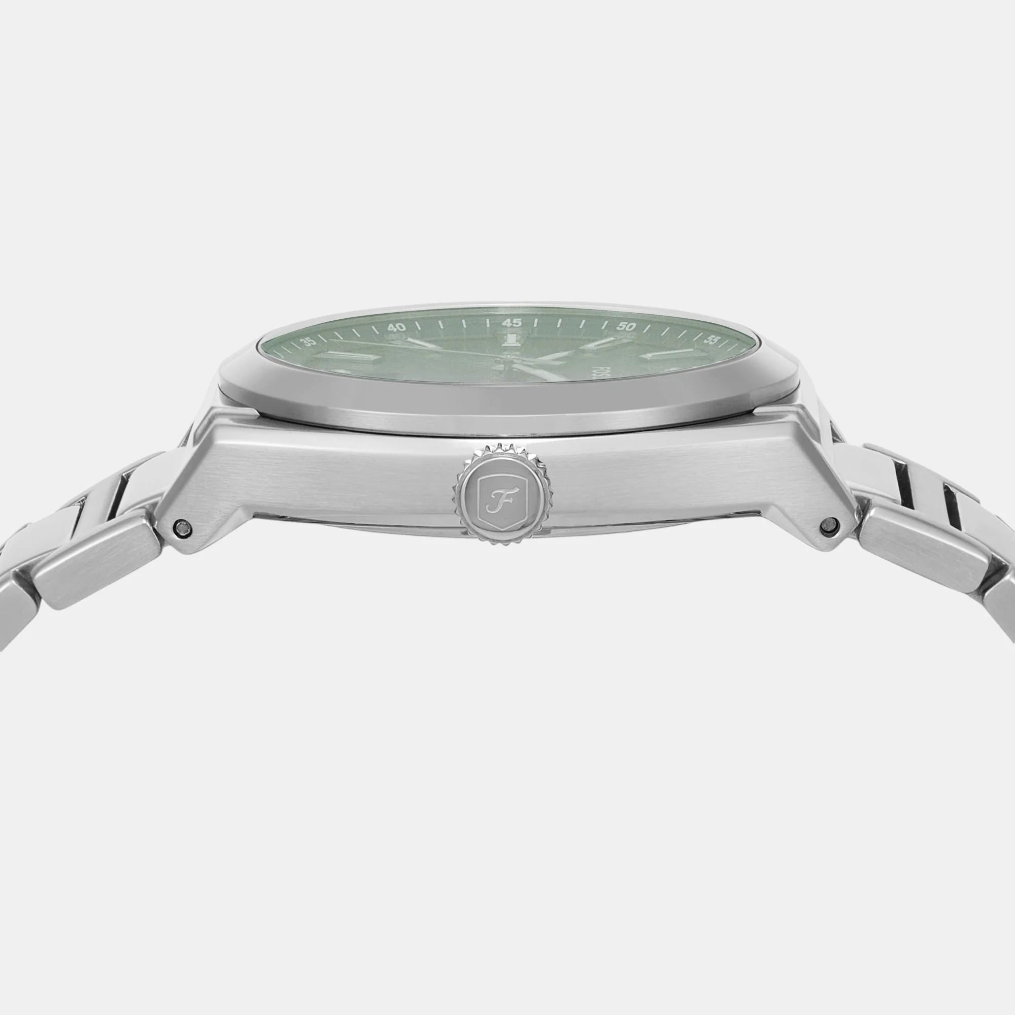 Everett Men Quartz Green Dial Analog Stainless Steel Watch FS6056 - Image 6