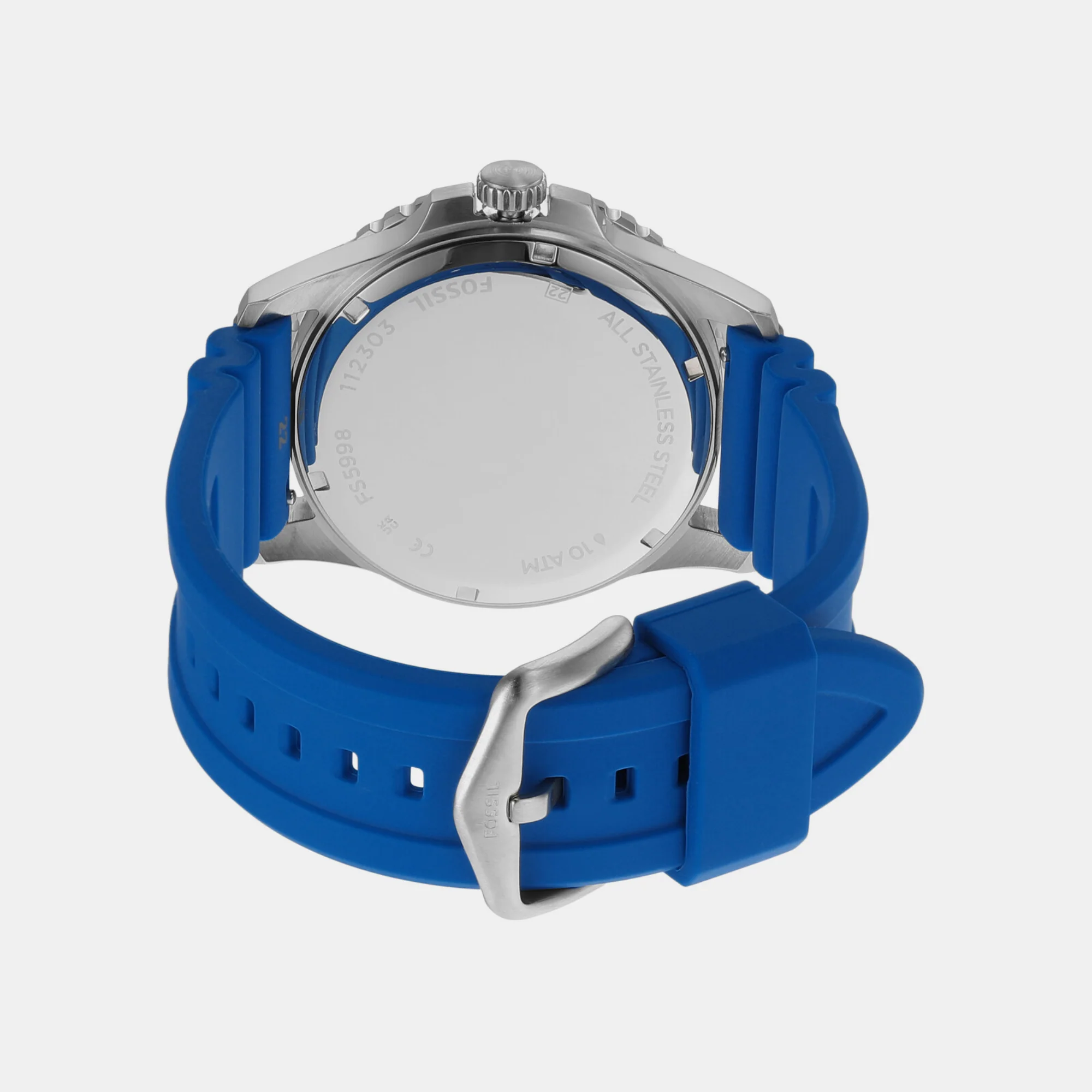 Fossil Blue Dive Men Quartz Blue Dial Analog Silicone Watch FS5998 - Image 2
