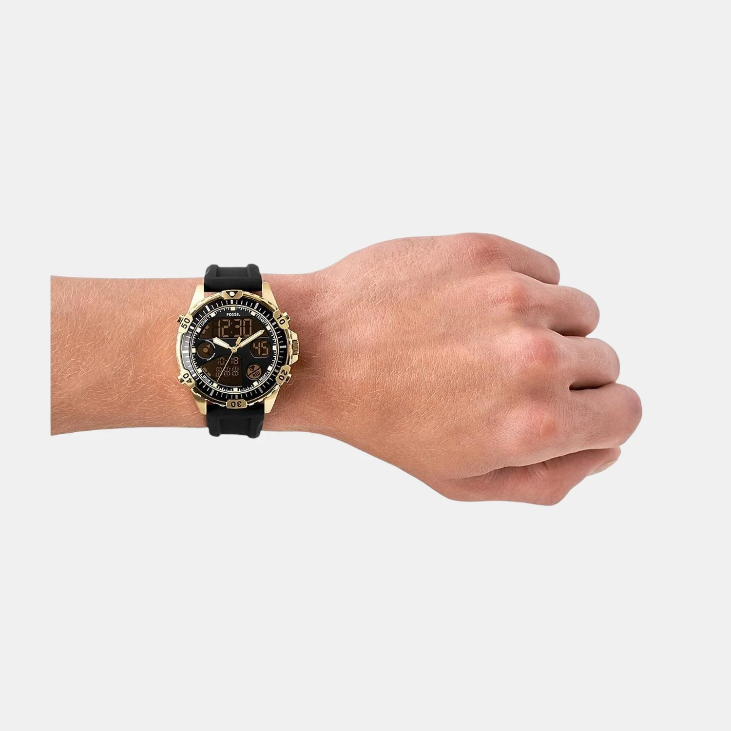 Garrett Men Quartz Black Dial Analog-Digital Silicone Watch FS5781 - Image 4