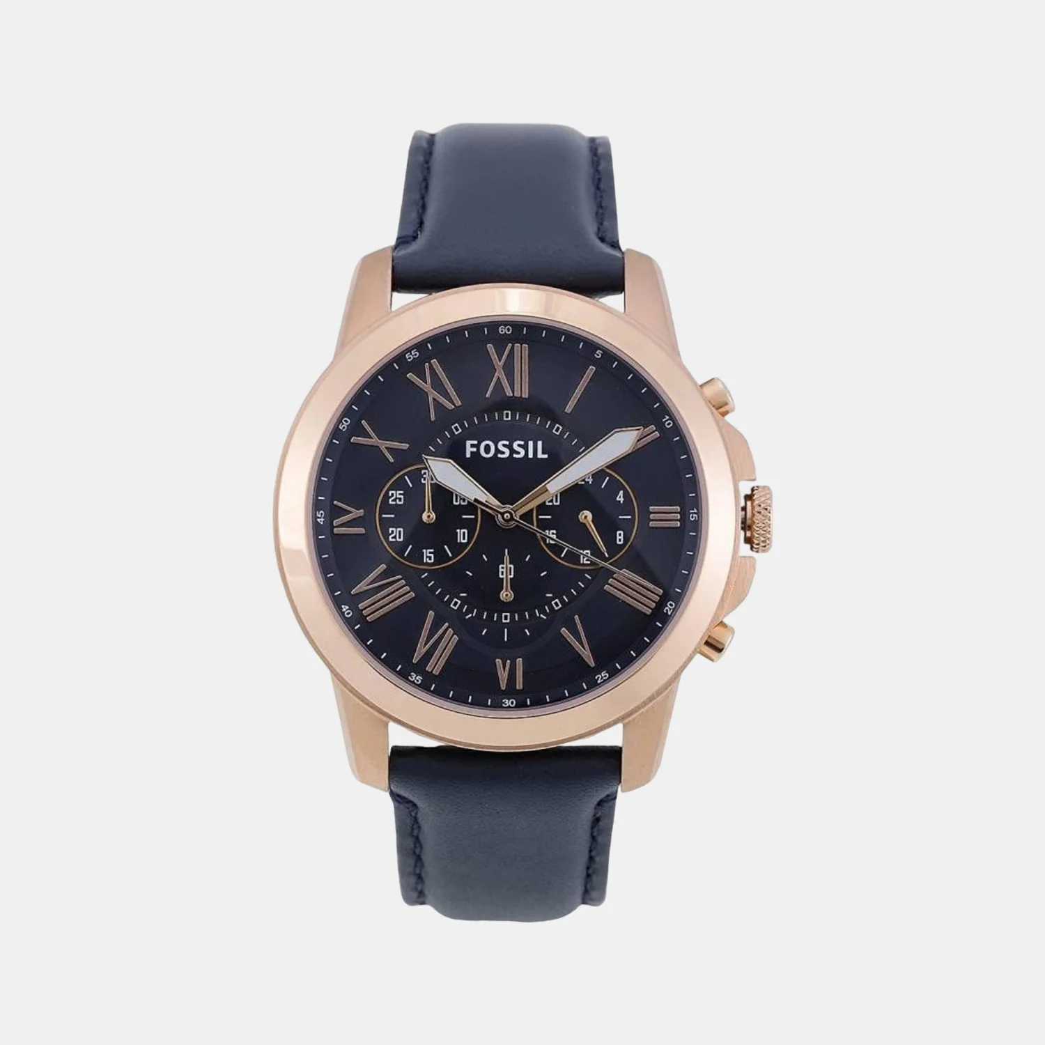 Grant Men Quartz Blue Dial Chronograph Leather Watch FS4835