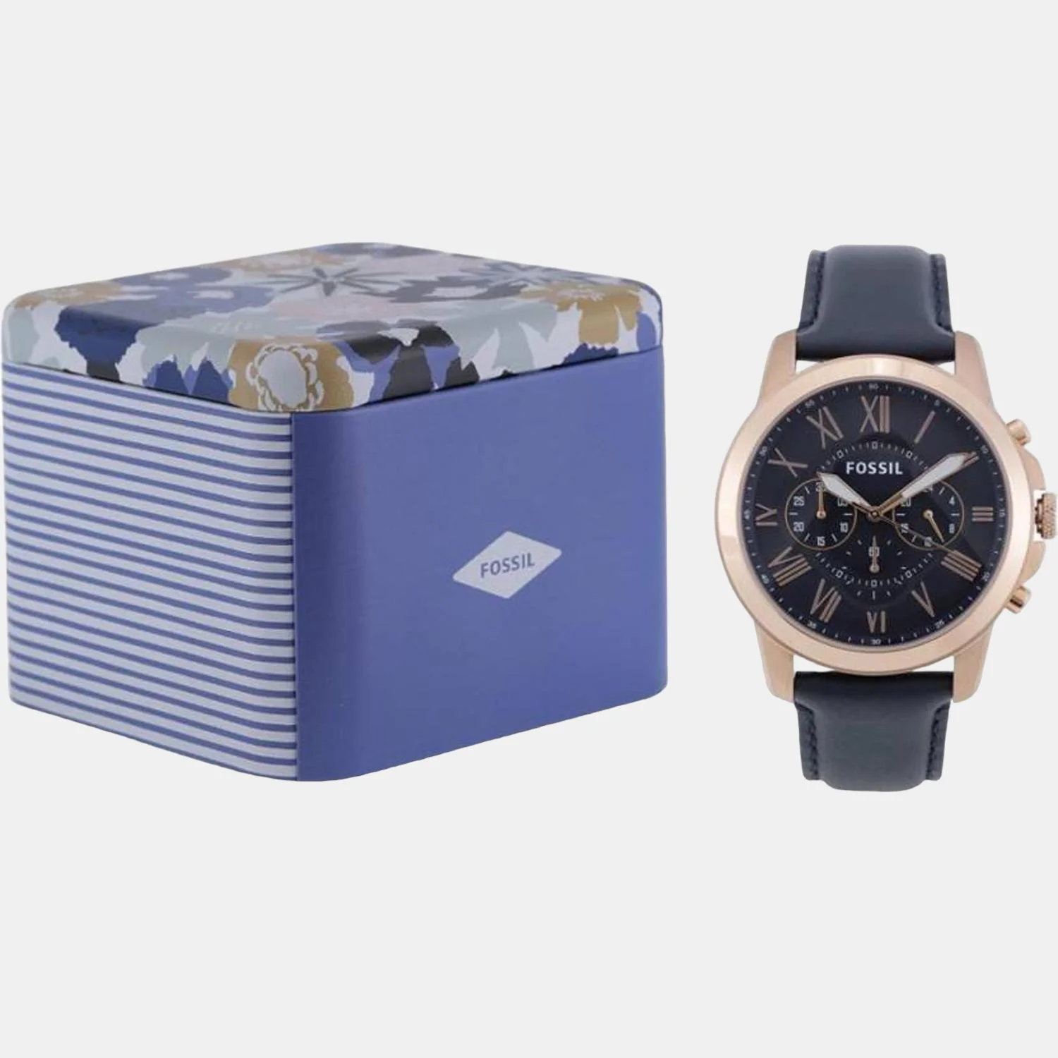 Grant Men Quartz Blue Dial Chronograph Leather Watch FS4835 - Image 5