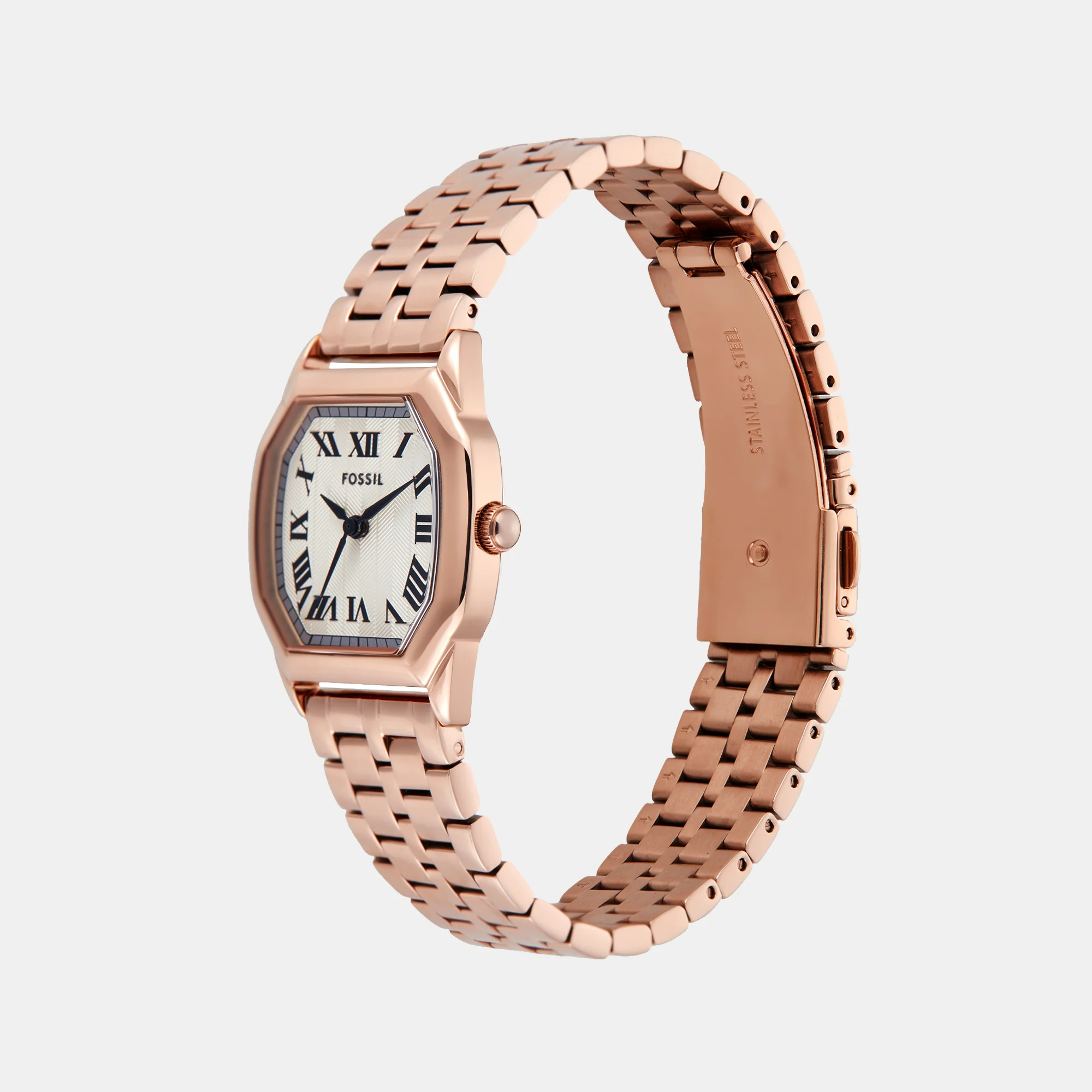 Harlow Women Quartz Cream Dial Analog Stainless Steel Watch ES5386 - Image 4