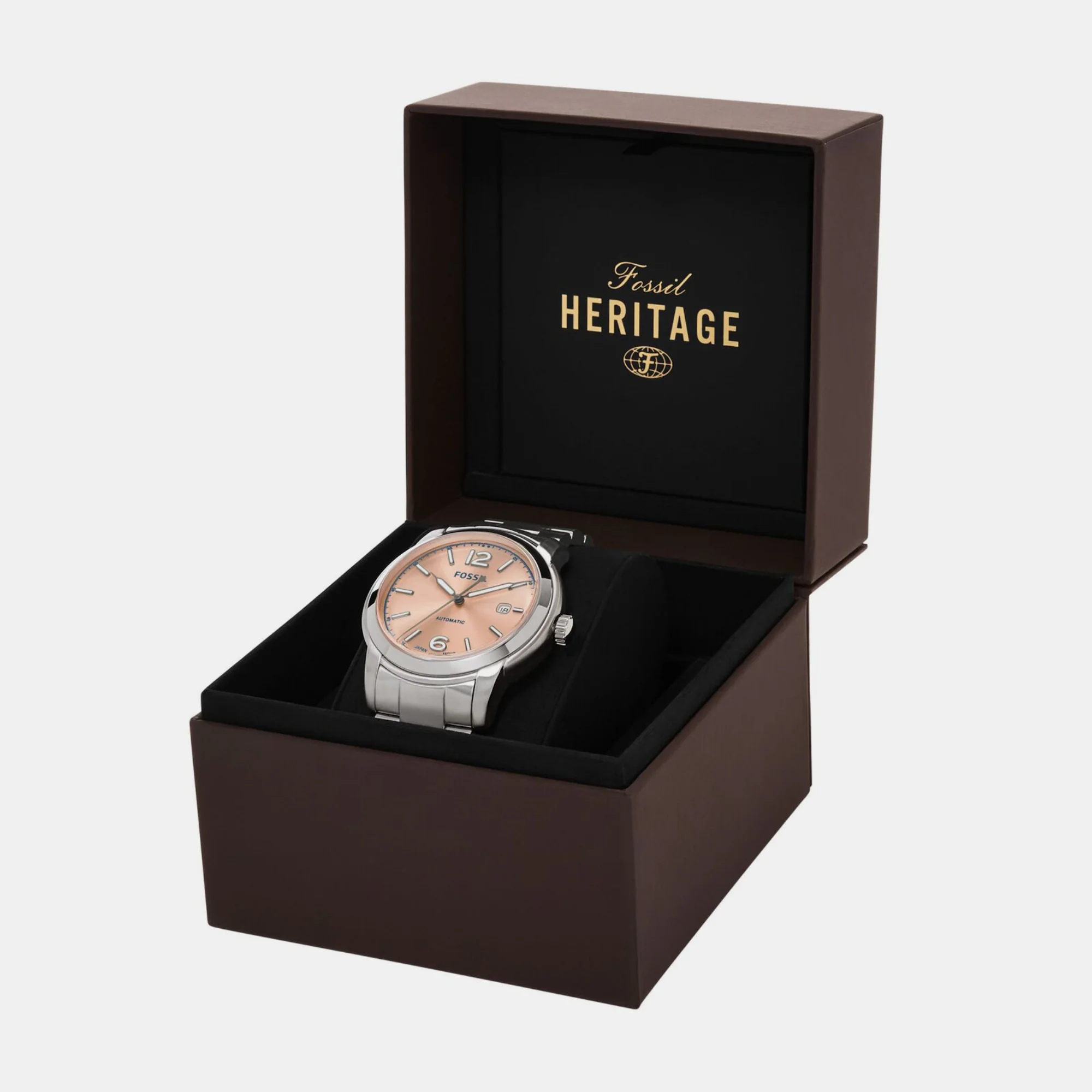 Heritage Men Automatic Rose Gold Dial Analog Stainless Steel Watch ME3243 - Image 5