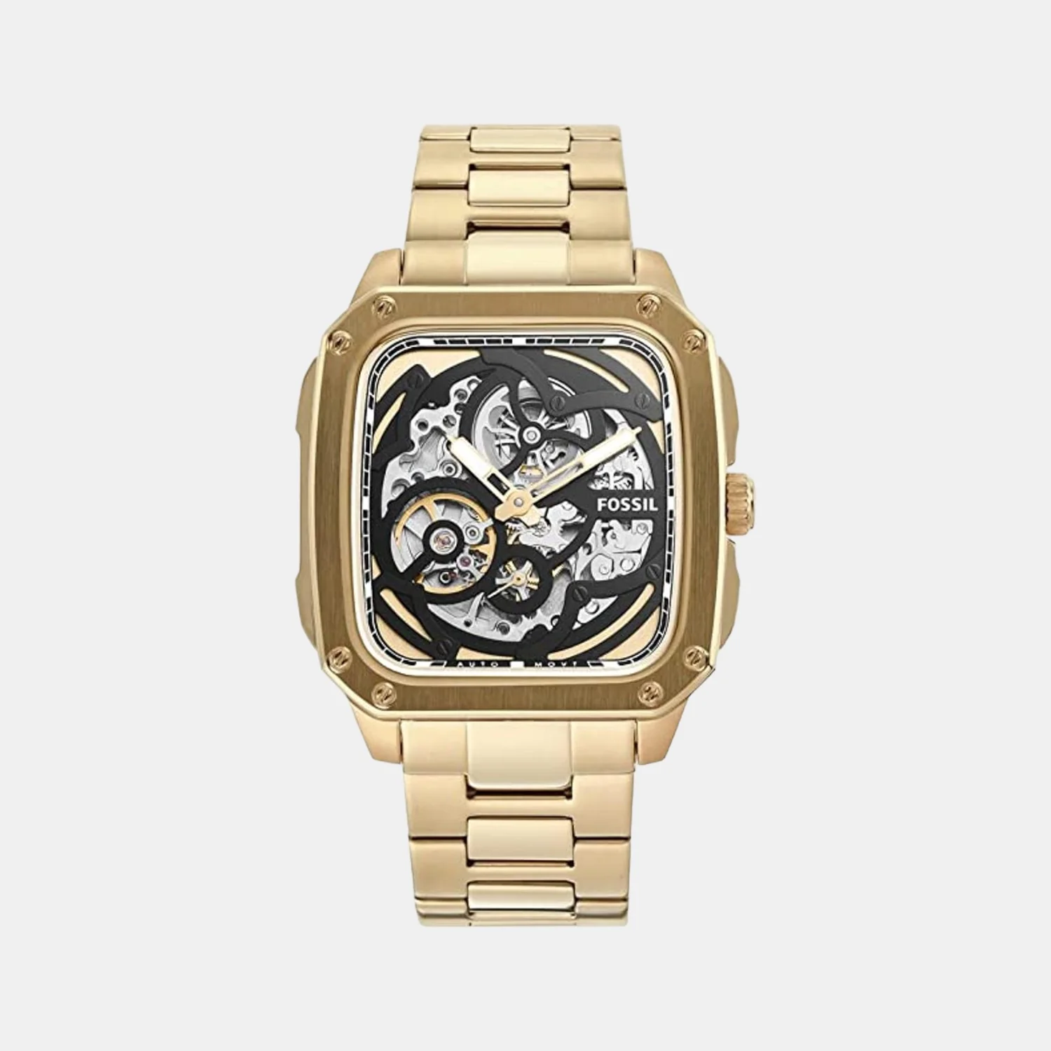 Inscription Men Automatic Black Dial Analog Stainless Steel Watch ME3204