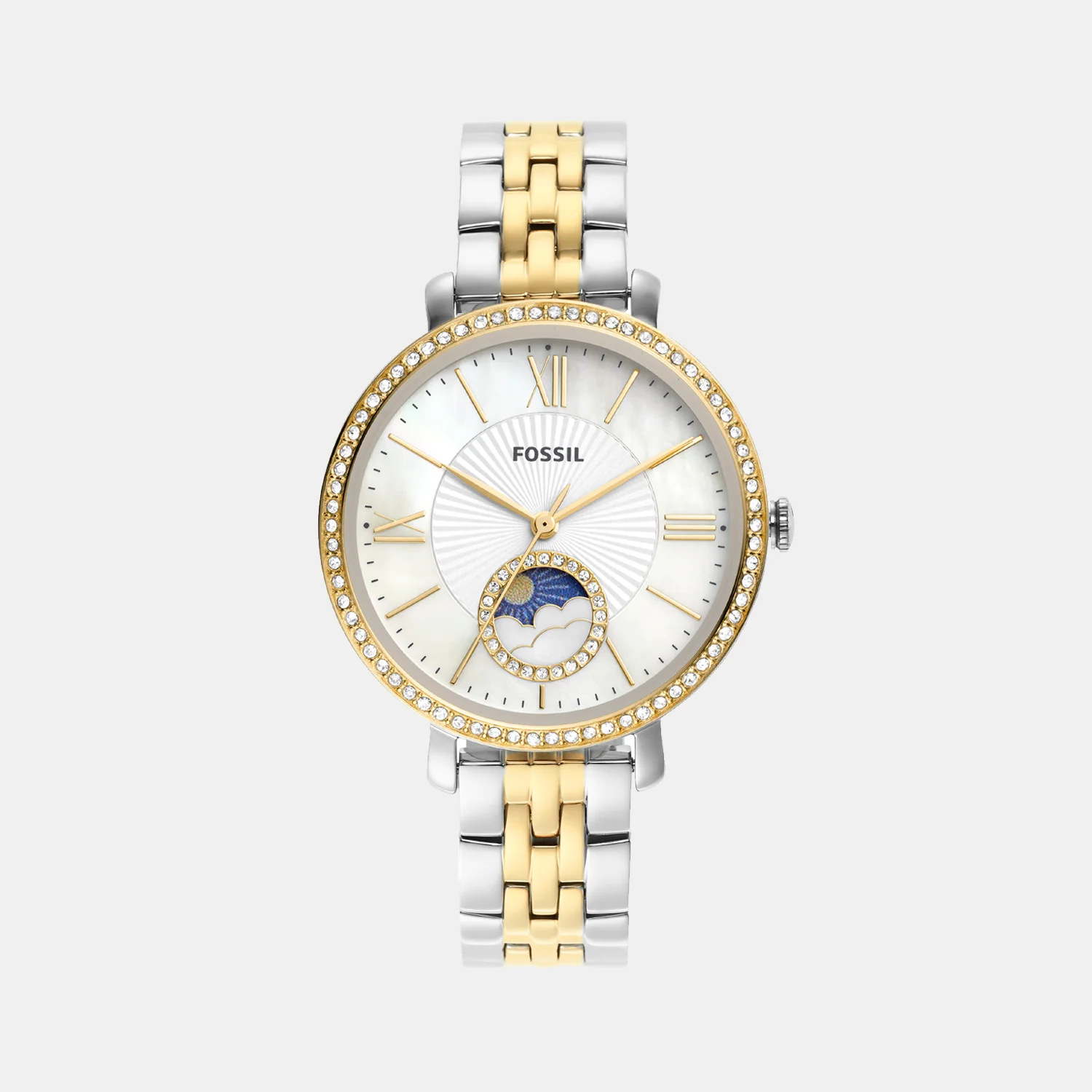 Jacqueline Women Quartz White Mother Of Pearl Dial Multi-Function Stainless Steel Watch ES5166 - Image 2
