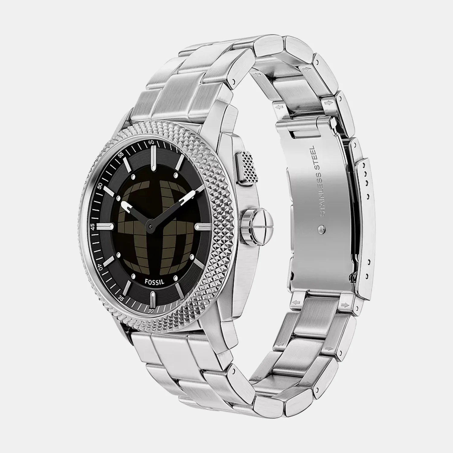 Machine Big Tic Men Quartz Dual Tone Dial Analog-Digital Stainless Steel Watch FS6155 - Image 3